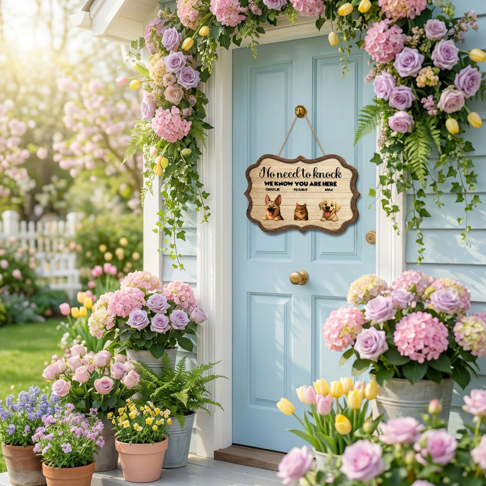 Personalized Peeking Pets Wood Sign