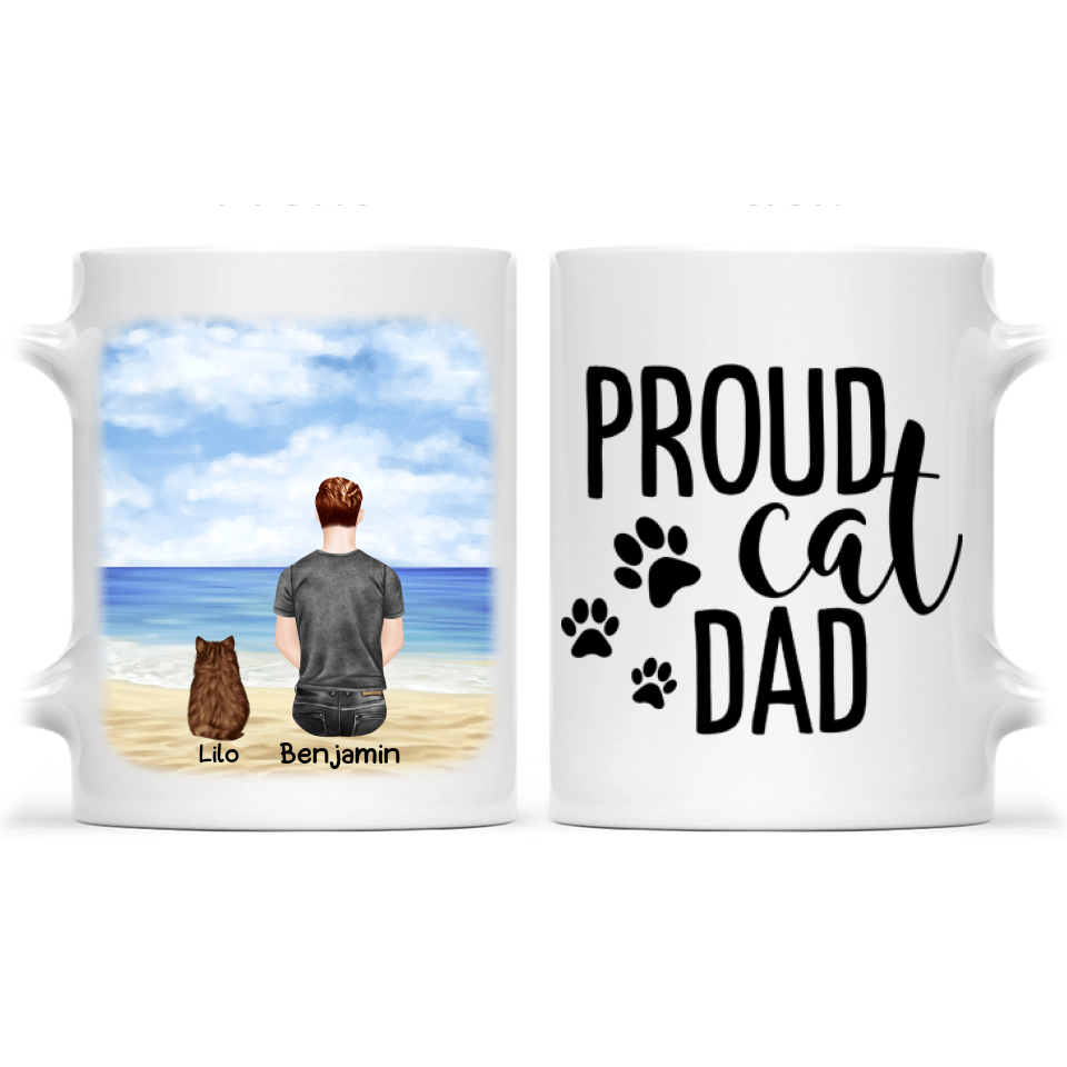 Katzen-Papa-Tasse - Personalisierte Katzen-Papa-Tasse