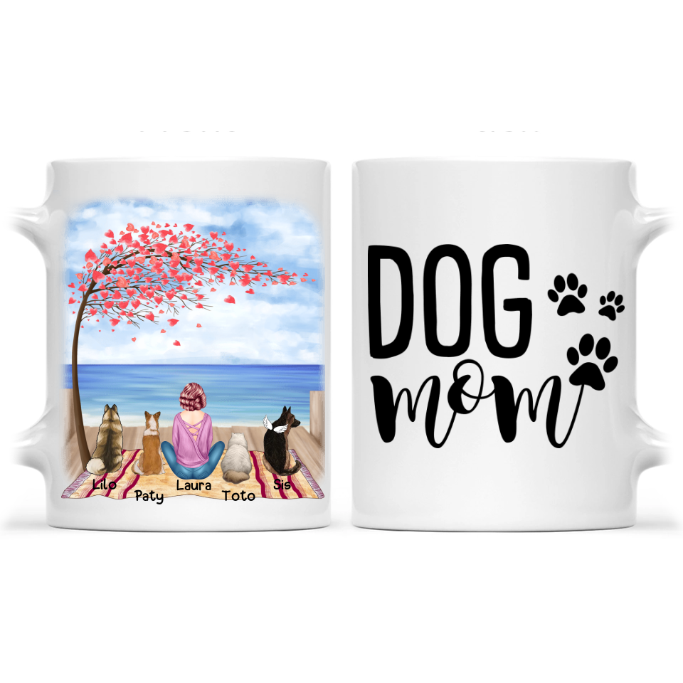 Dog Cat Mom Mug Personalized Dog Cat Mom Mug Up to 4 Pets LoveOnPrints