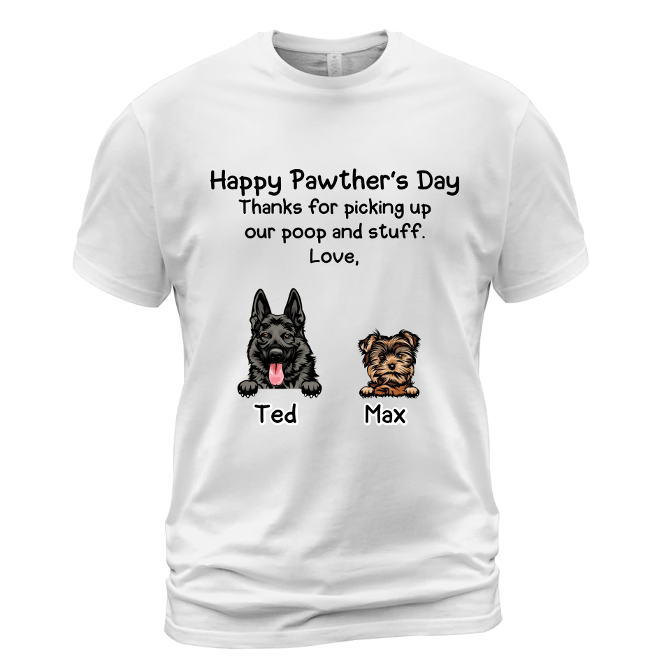 T-shirt Fête des Pères - Jusqu'à 8 chiens - T-shirt personnalisé