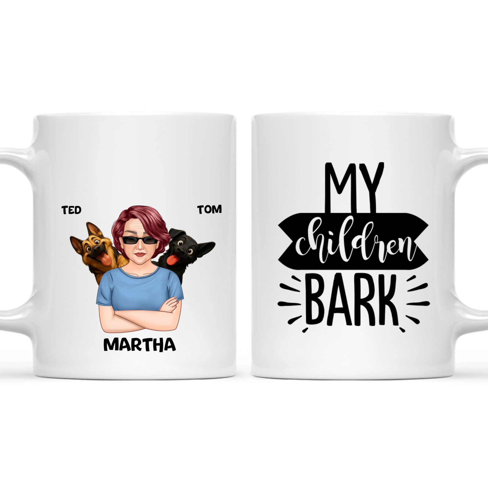 Dog Mom Mug - Personalized Dog Mom Mug with Up To 6 Dogs