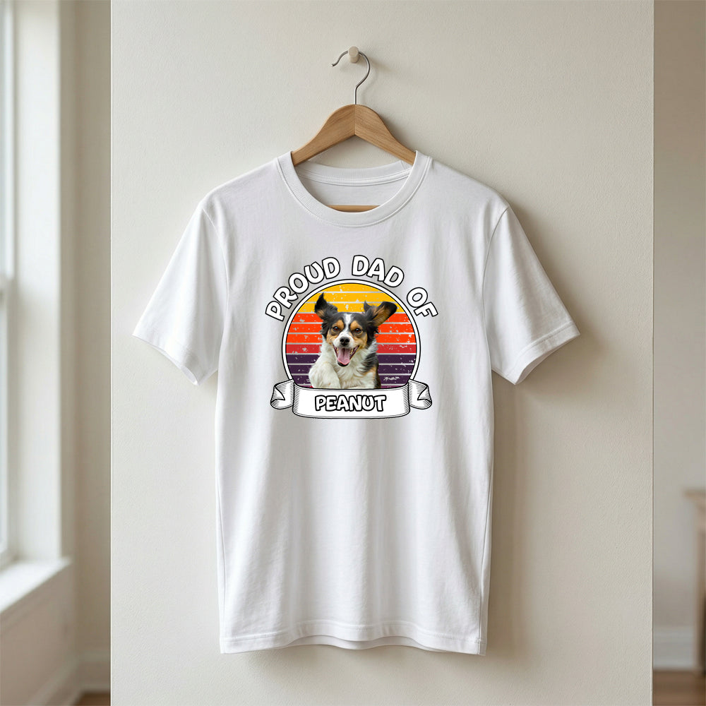 Personalized Dog Portrait Graphic Print Banner T-Shirt