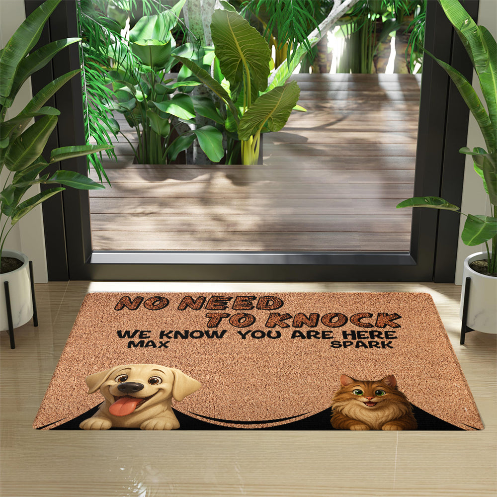Personalized Peeking Pets Doormat
