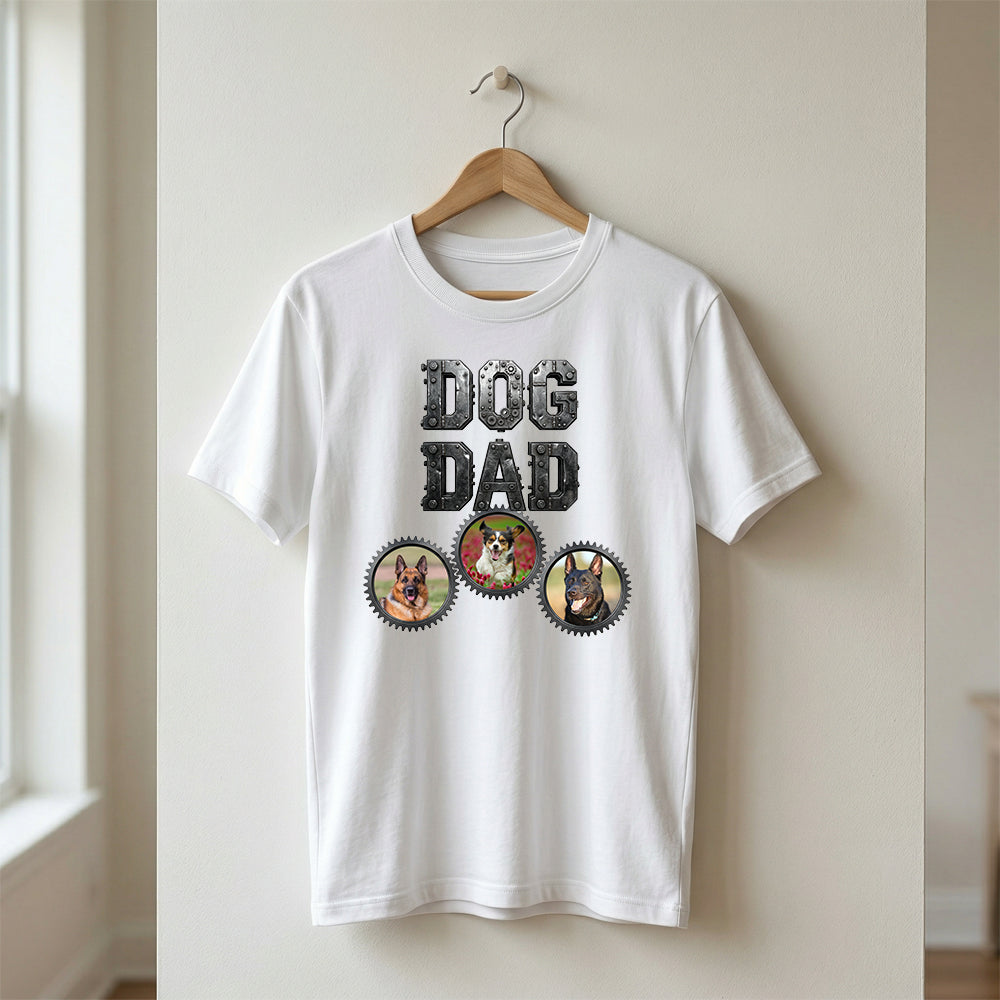 Personalized Dogs Front View Graphic Print Gears T-Shirt
