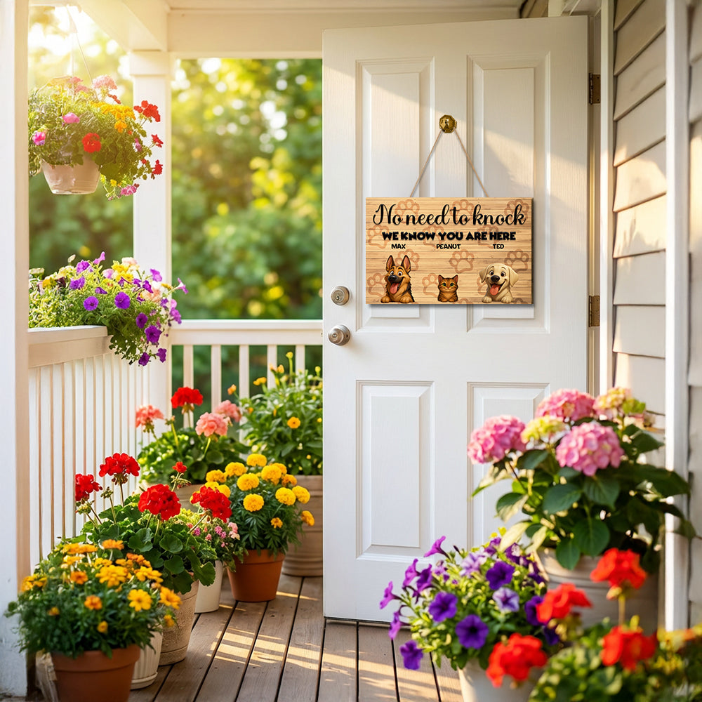 Personalized We Know You're Here Wood Sign