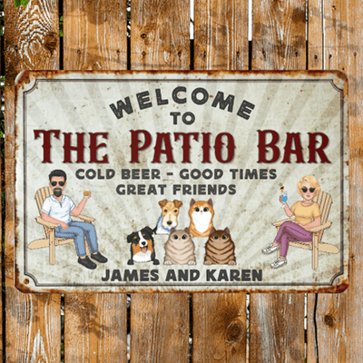 Personalized Metal Sign - Backyard Decoration - Pets Metal Sign