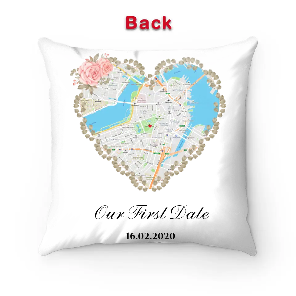 Personalized Couples Pillow Case - Location Pillow Case - Couples Gift