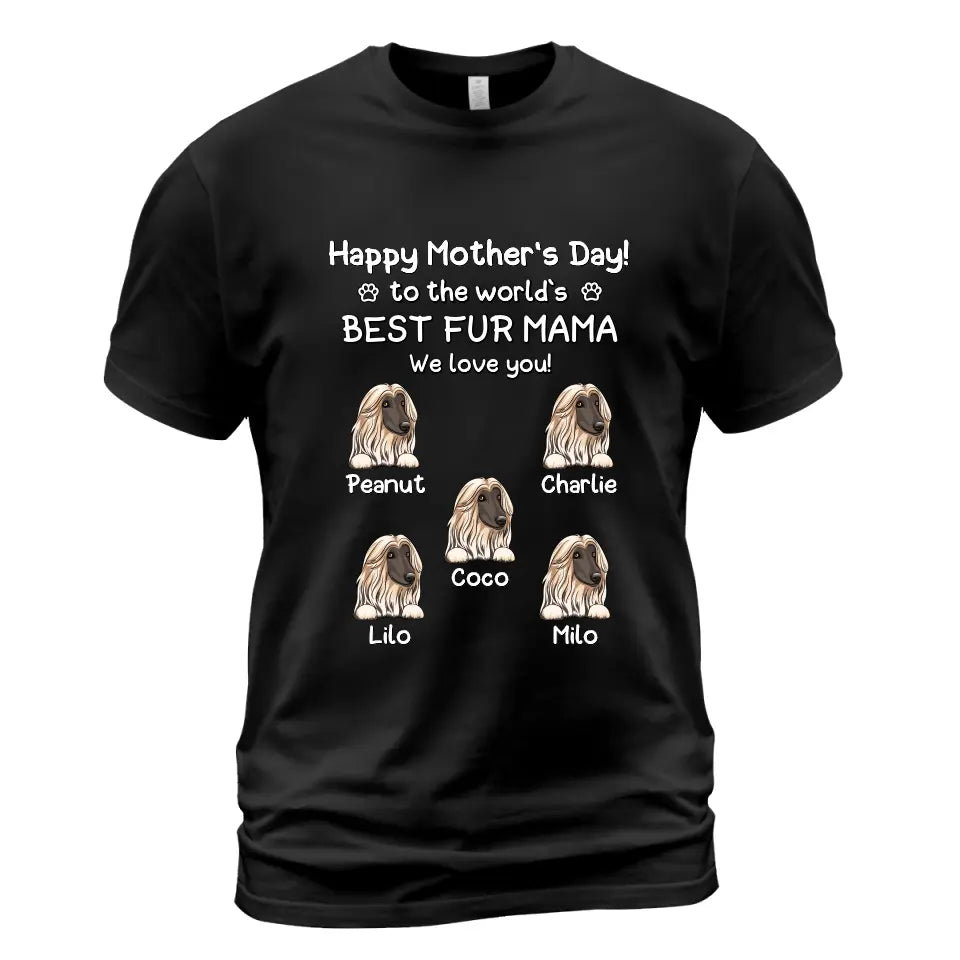Personalized Mother's Day T-Shirt - Best Fur Mama T-Shirt