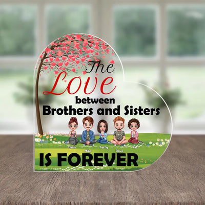 Personalized Siblings Acrylic Plaque - Up to 9 People