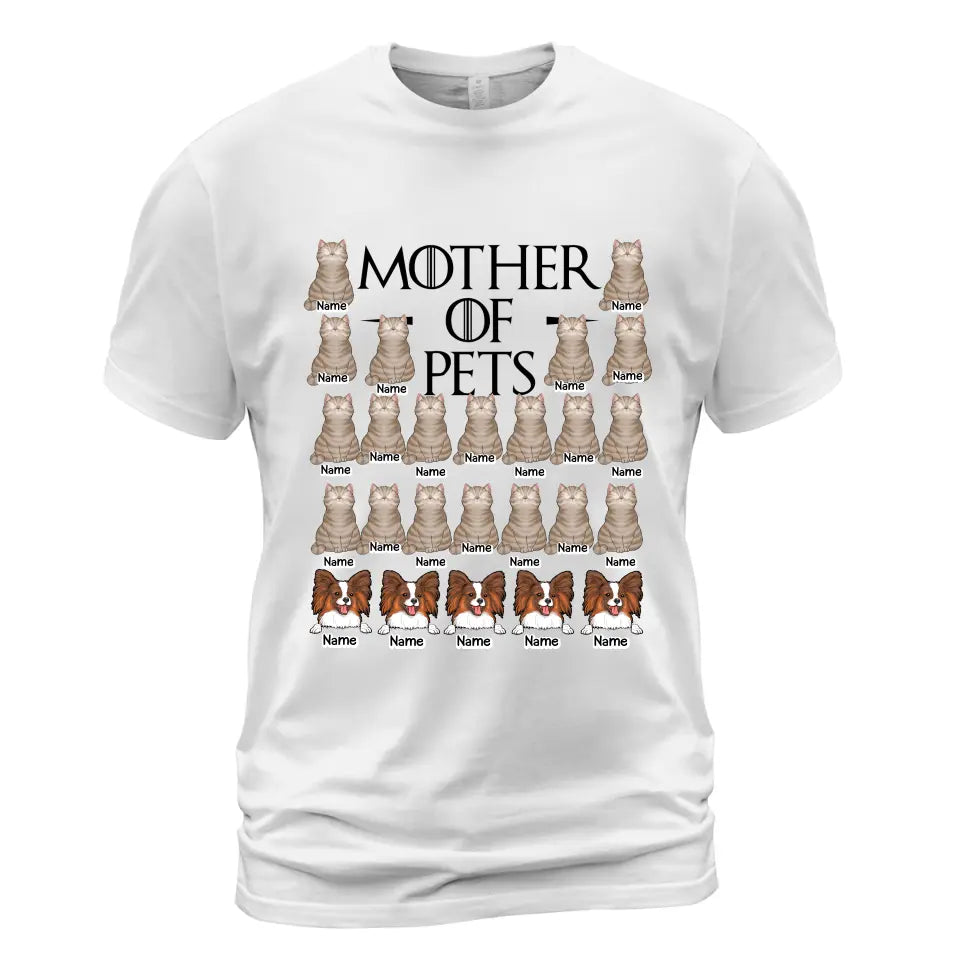 T-shirt personnalisé - Jusqu'à 25 animaux - 20 chats et 5 chiens