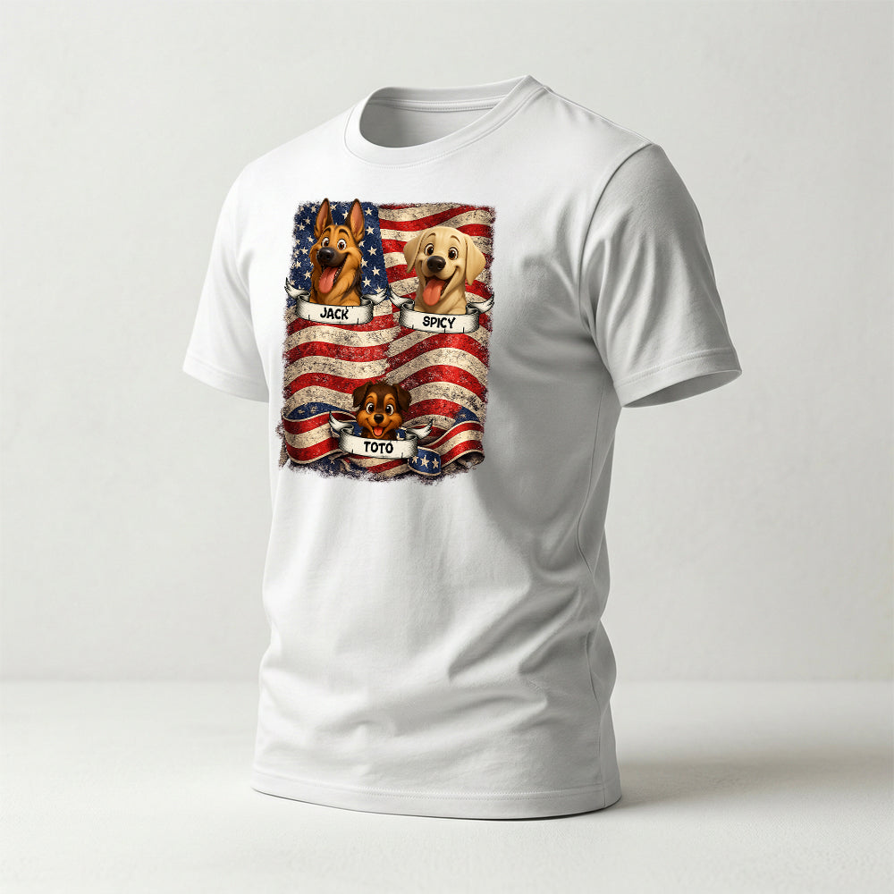 Personalized Patriotic Pups T-shirt