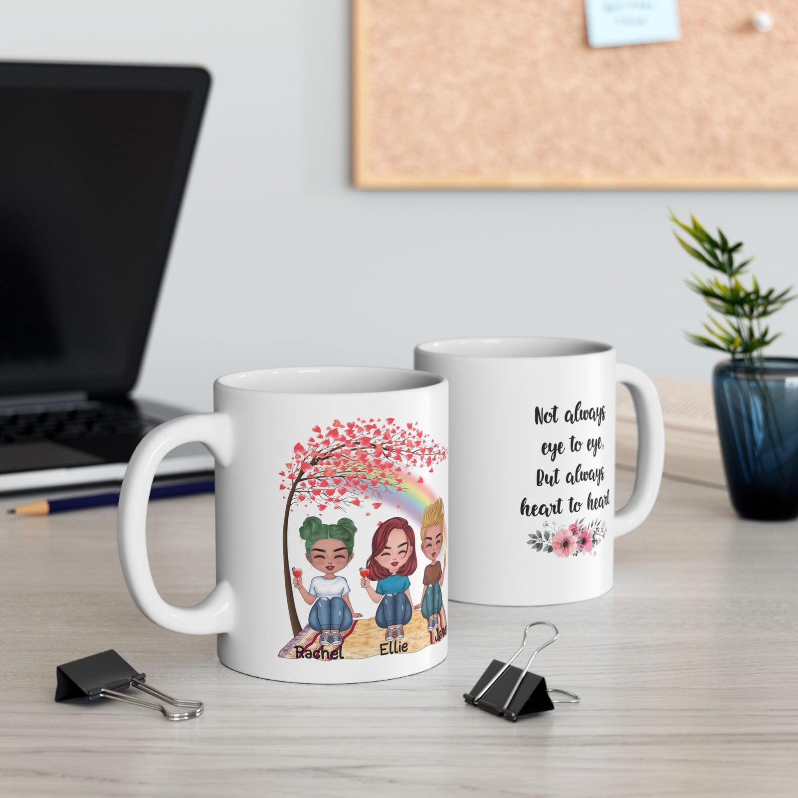 Tasse personnalisée pour frères et sœurs/amis – Jusqu'à 5 femmes – Tasse pour meilleurs amis