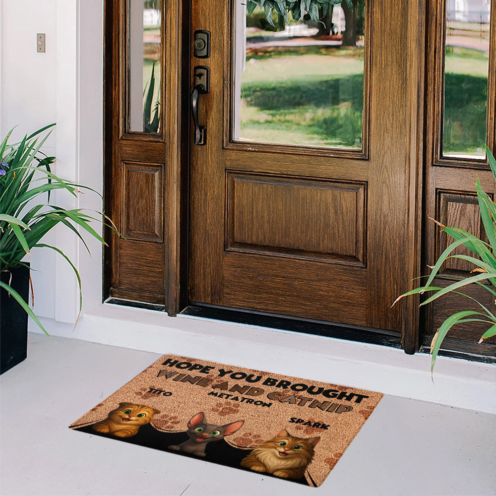 Personalisierte Katzen-Fußmatte - Bis zu 6 Haustiere - Dekorative Matte - Individuelle Fußmatte