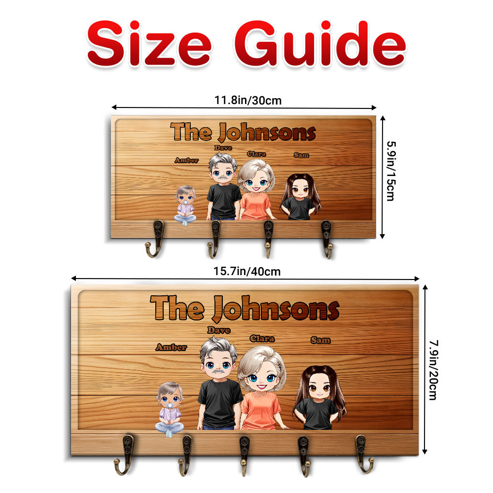 Personalized Family Key Holder - Personalized Key Holder - Personalized Gift - Up to 7 People