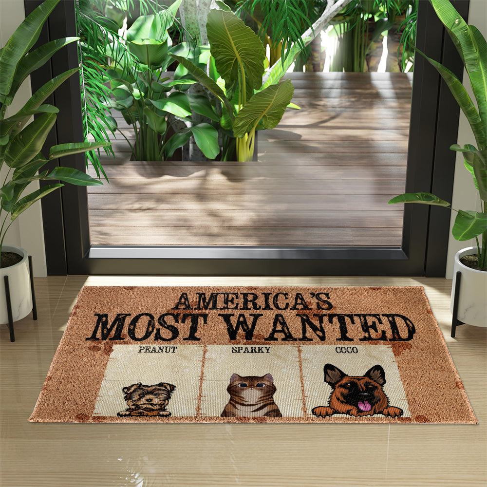 Personalized Pets Doormat - Up to 6 Pets
- Decorative Mat - Upload Photo - America's Most Wanted