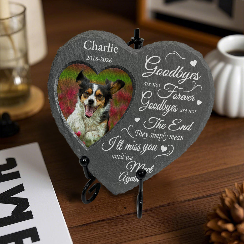 Personalized Photo Memorial Garden Stone Heart