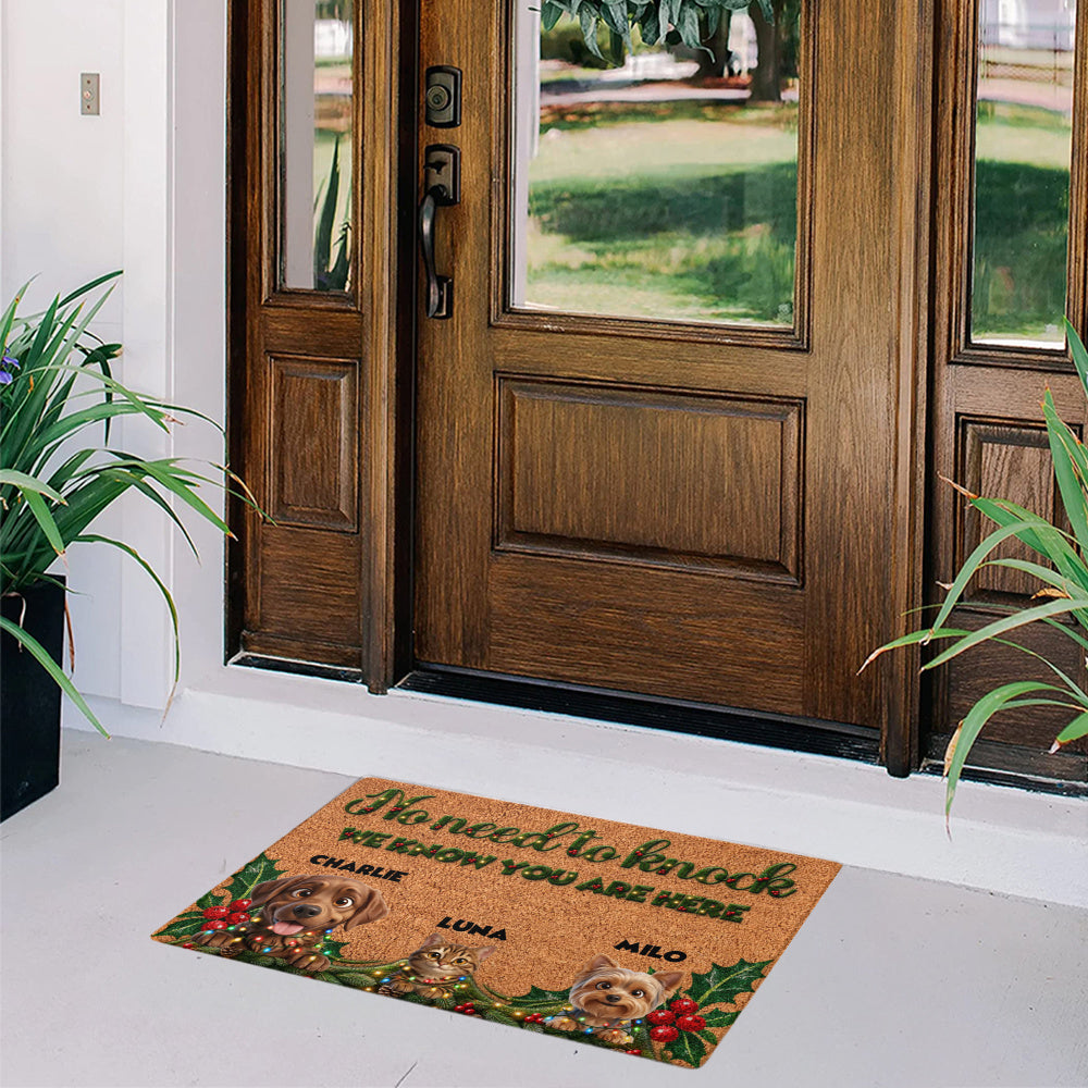 Personalized Pet Doormat – Christmas No Need to Knock – photo 5