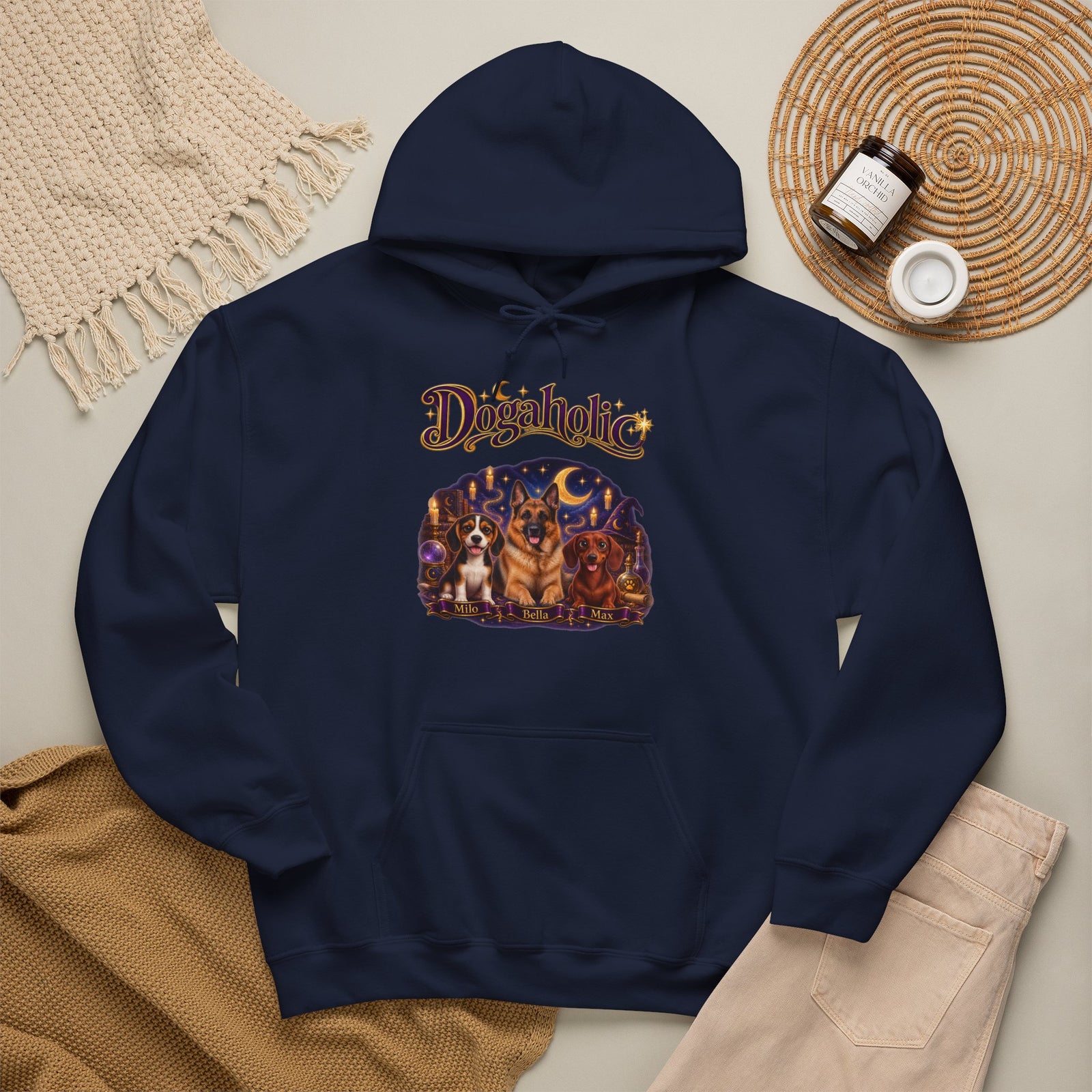 Personalized Dog Hoodie – Dogaholic Wizard Pups – photo 2