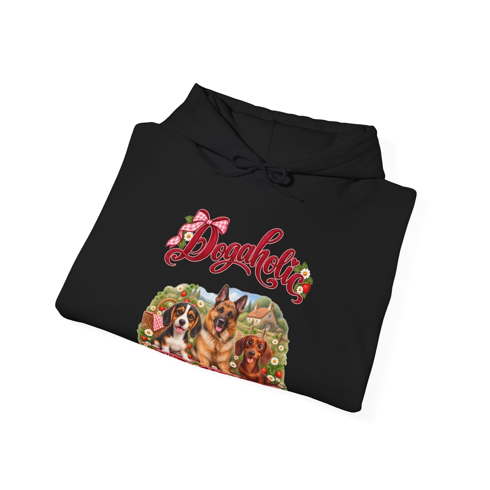 Personalized Dog Hoodie – Dogaholic Strawberry Picnic – photo 12