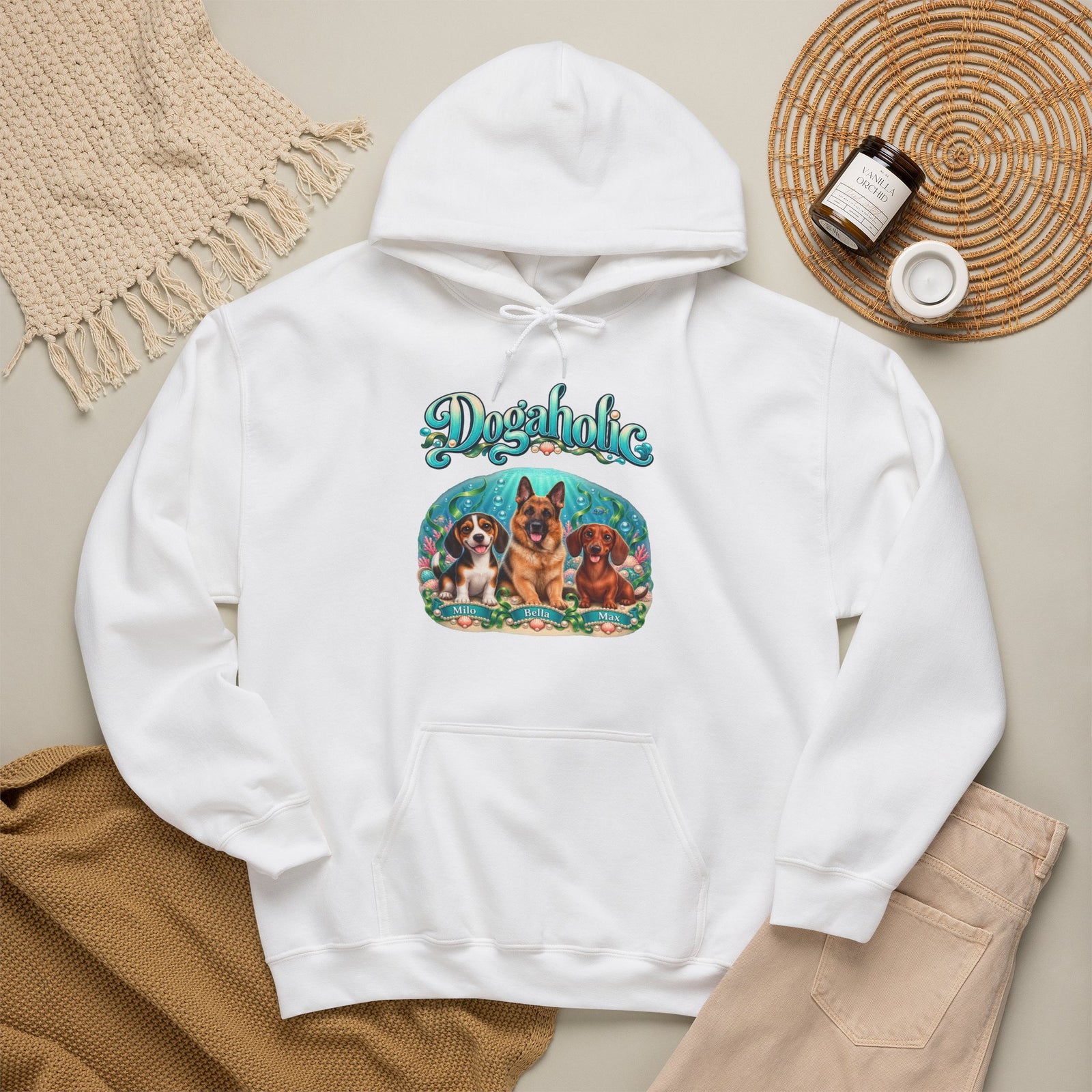 Personalized Dog Hoodie – Dogaholic Underwater – Foto 8