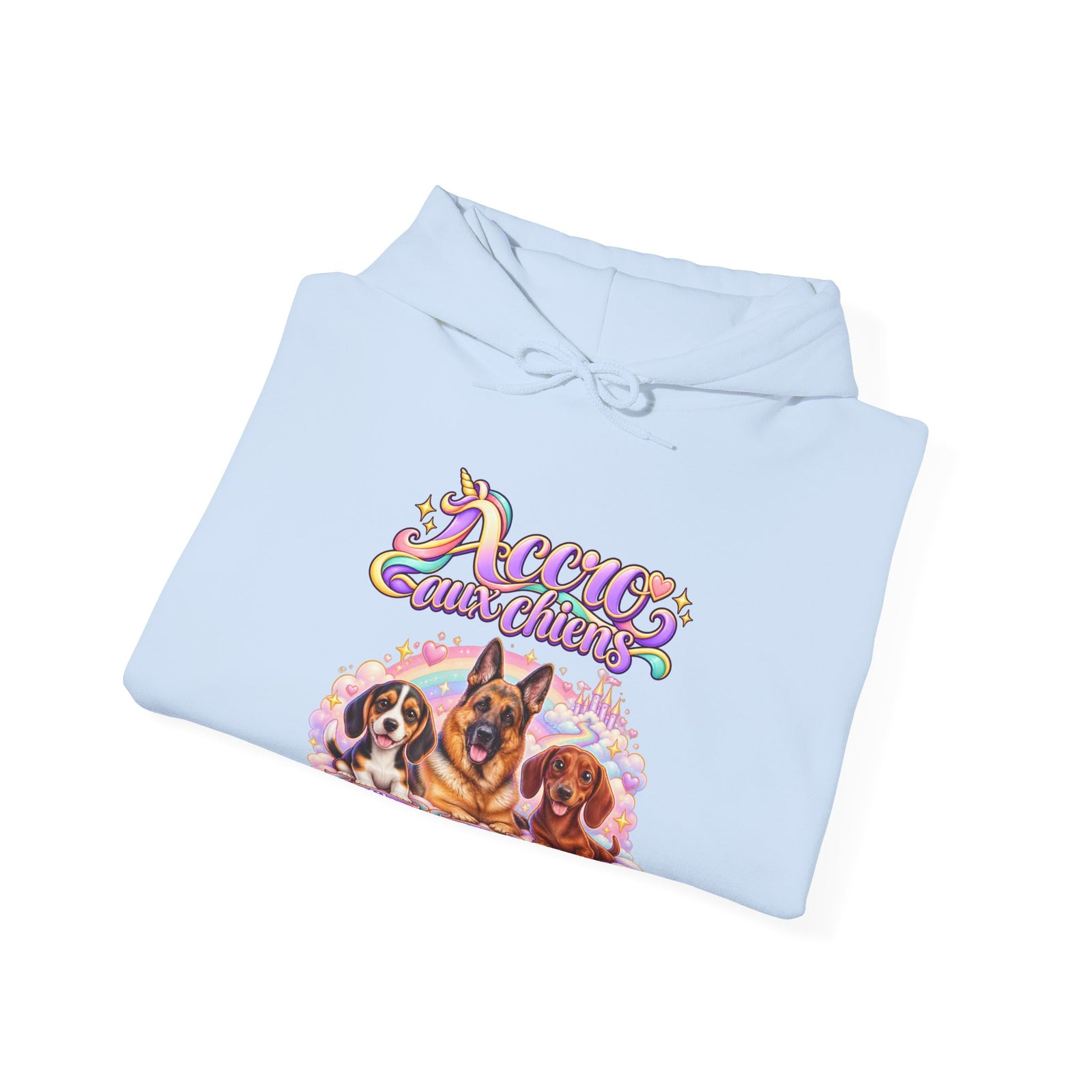 Sweat à capuche chien personnalisé – Licorne arc-en-ciel – photo 21
