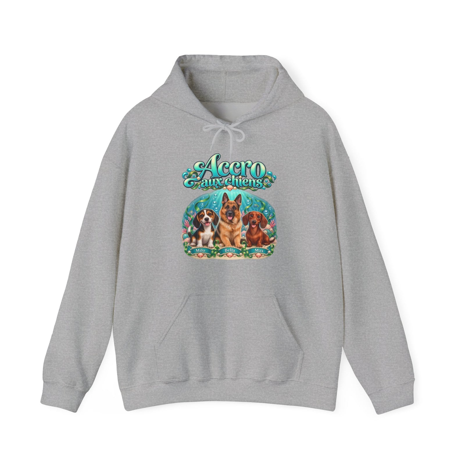 Sweat à capuche chien personnalisé – Sirène sous l'océan – photo 4