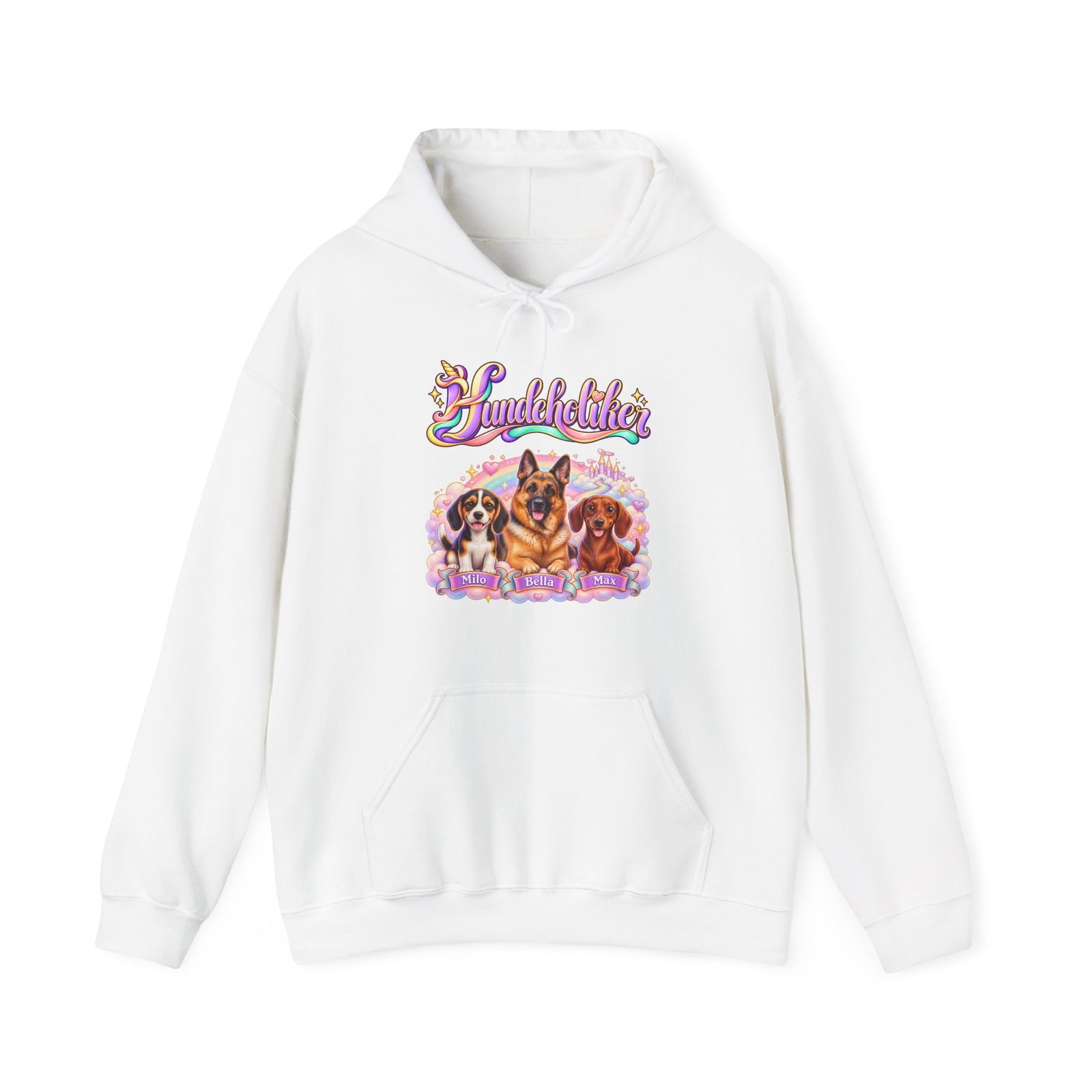 Personalisierter Hund Hoodie – Hundeholiker Regenbogen – Foto 7