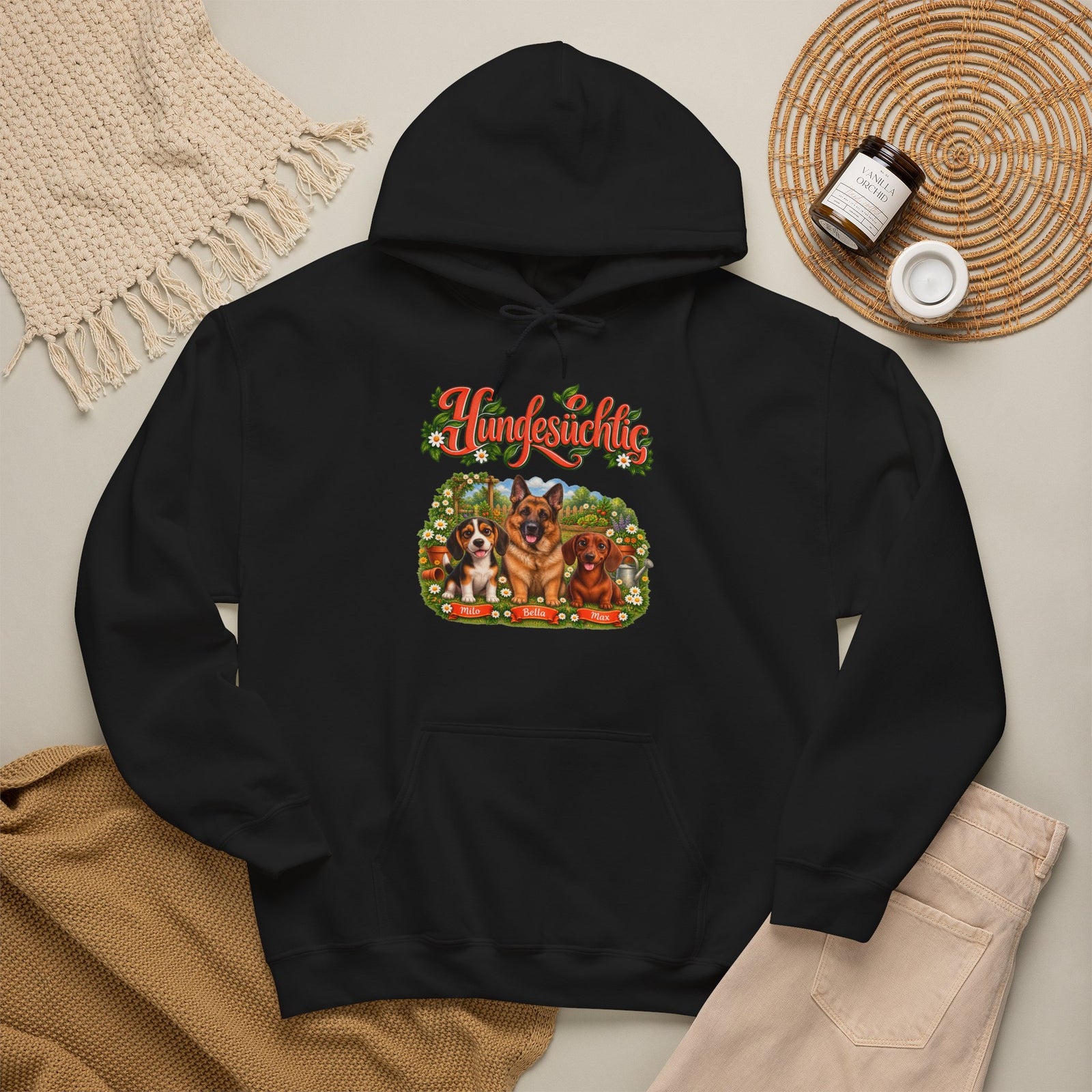 Personalisierter Hoodie mit Hund – Hundesüchtig – Foto 11