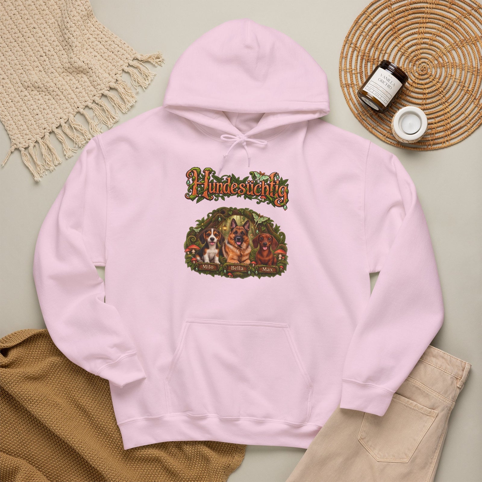 Personalisierter Hund Hoodie – Hundesüchtig Zauberwald – Foto 17