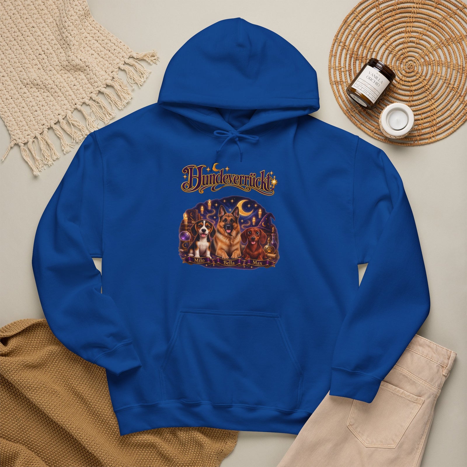 Personalisierter Hund Hoodie – Hundeverrückt Zauberwelt – Foto 14