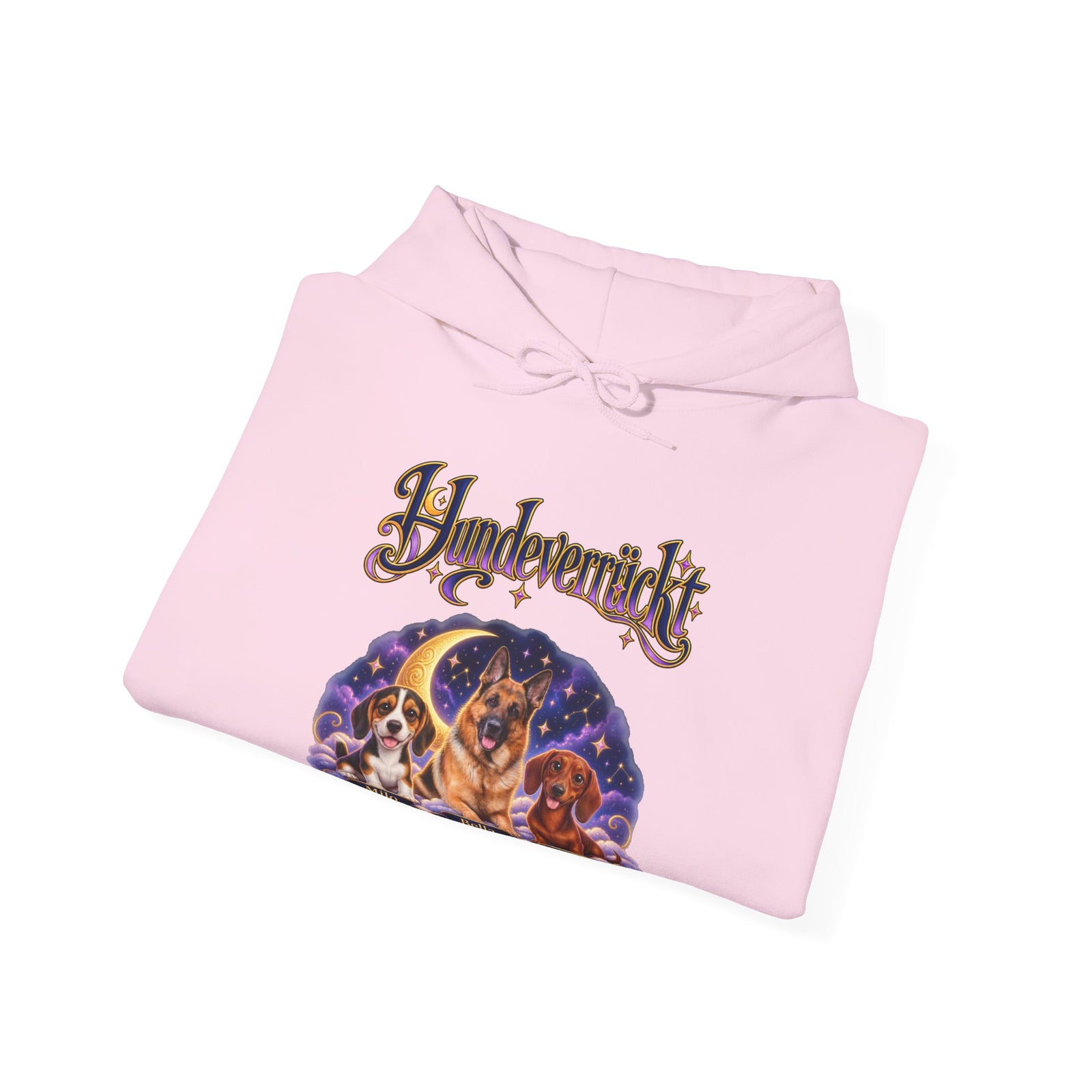 Personalisierter Hoodie mit Hunden – Hundeverrückt Mondnacht – Foto 18