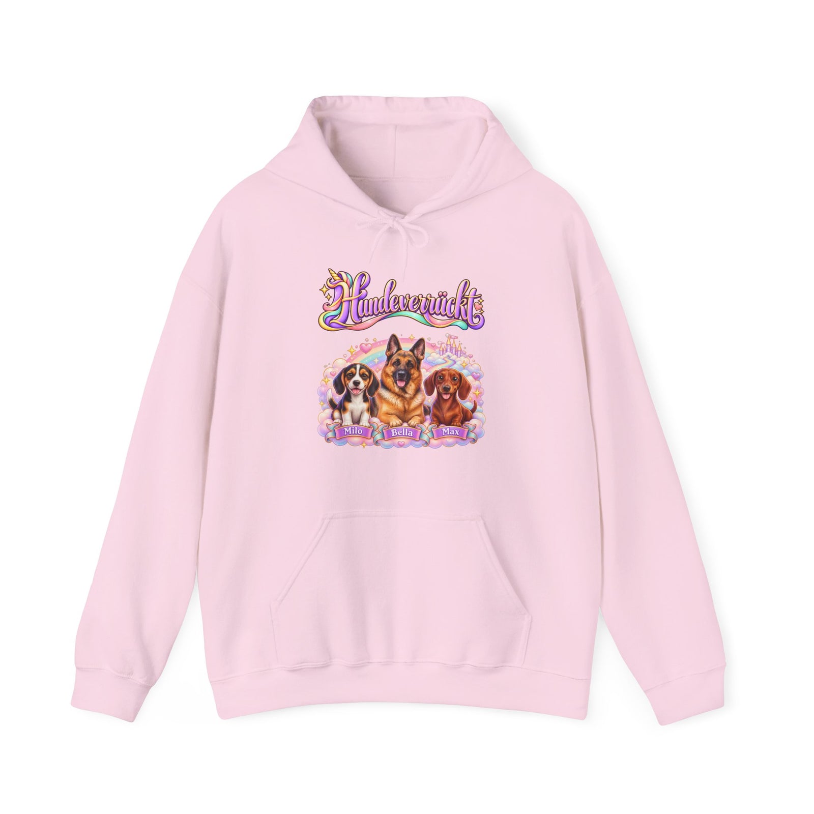 Personalisierter Hoodie mit Hunden – Hundeverrückt Einhorn – Foto 16