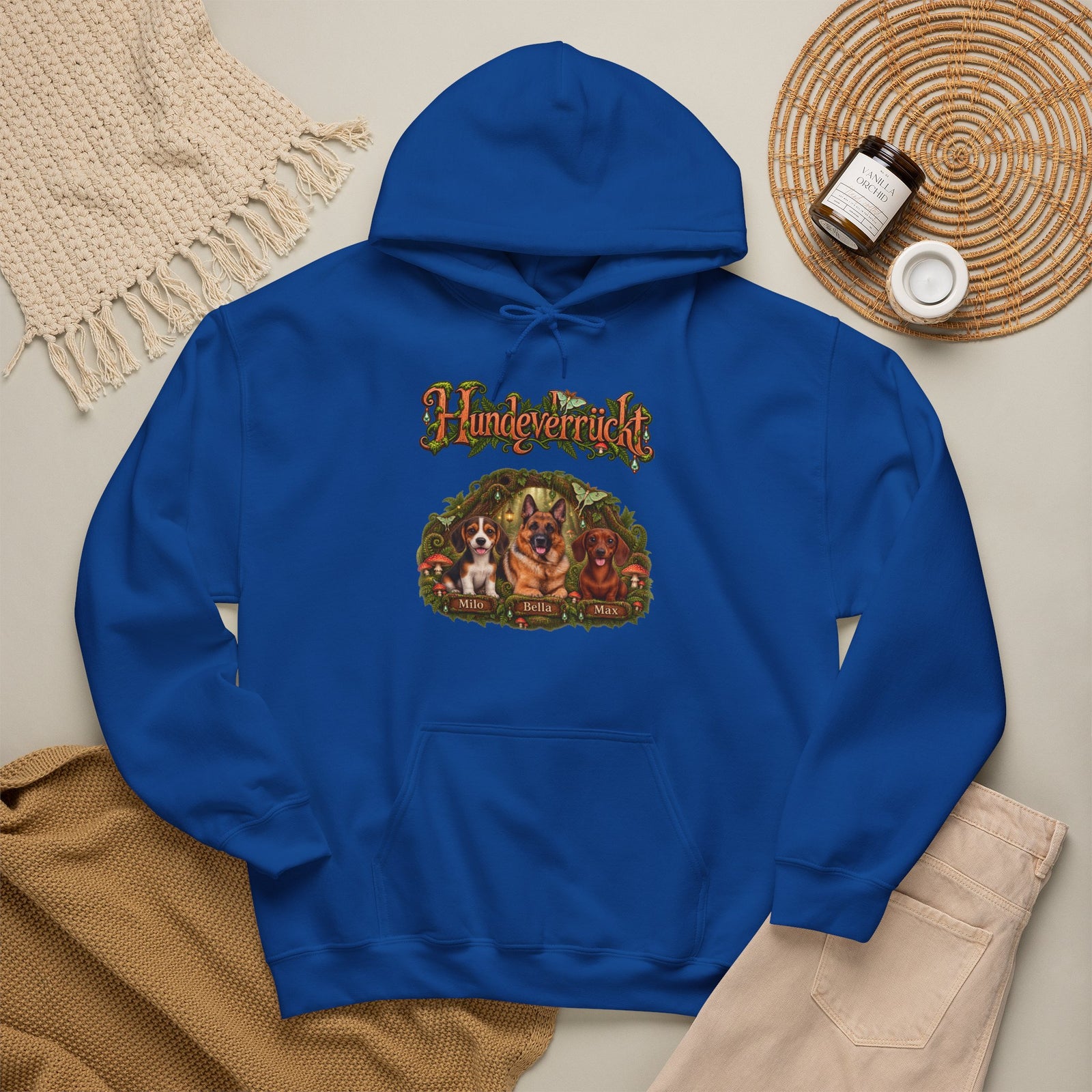 Personalisierter Hoodie mit Hund – Hundeverrückt Zauberwald – Foto 14