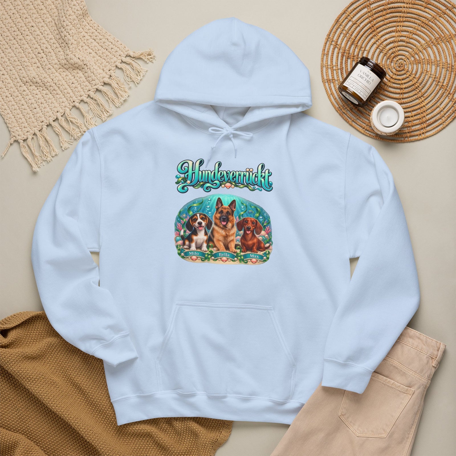 Personalisierter Hund Hoodie – Hundeverrückt Unterwasserwelt – Foto 20