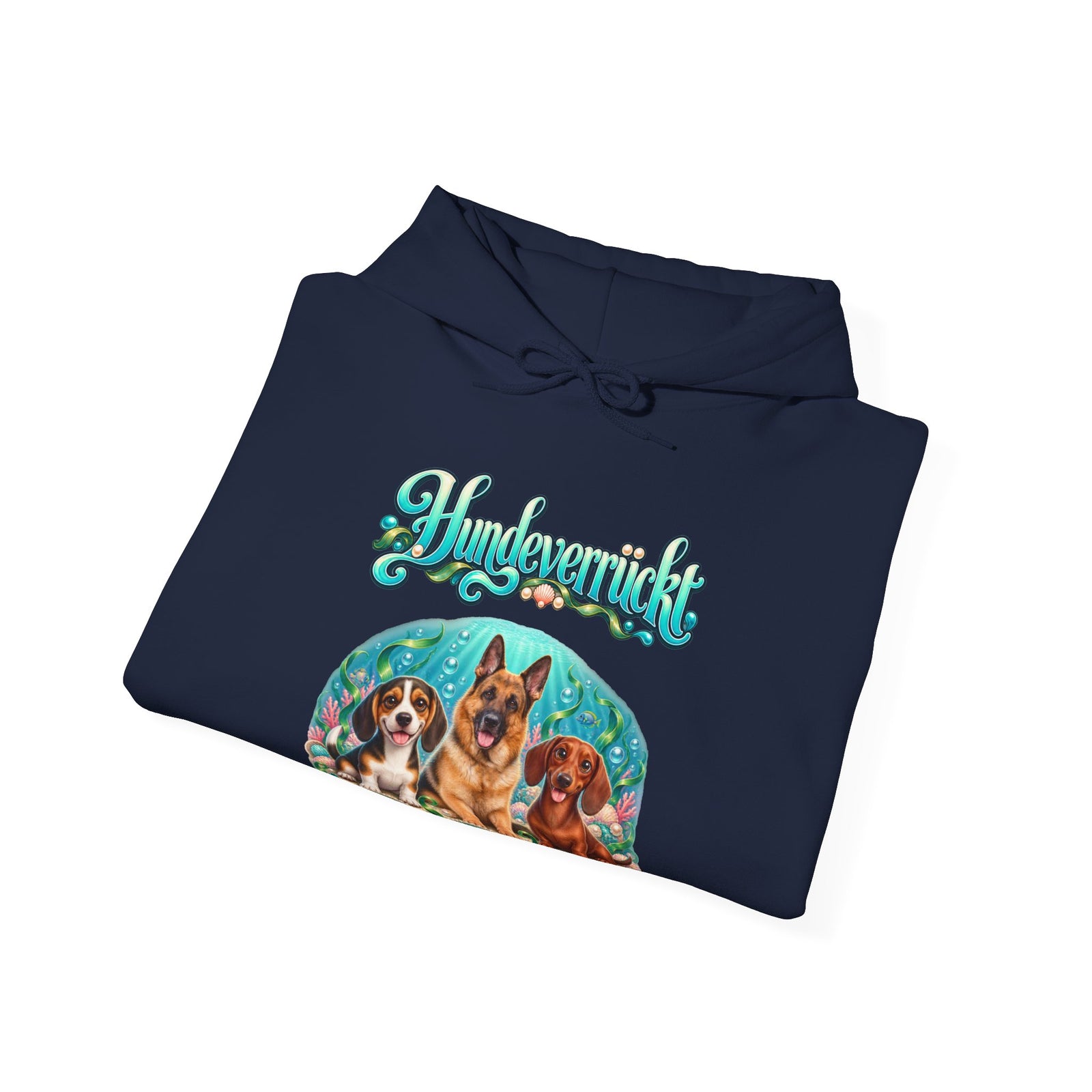 Personalisierter Hund Hoodie – Hundeverrückt Unterwasserwelt – Foto 3