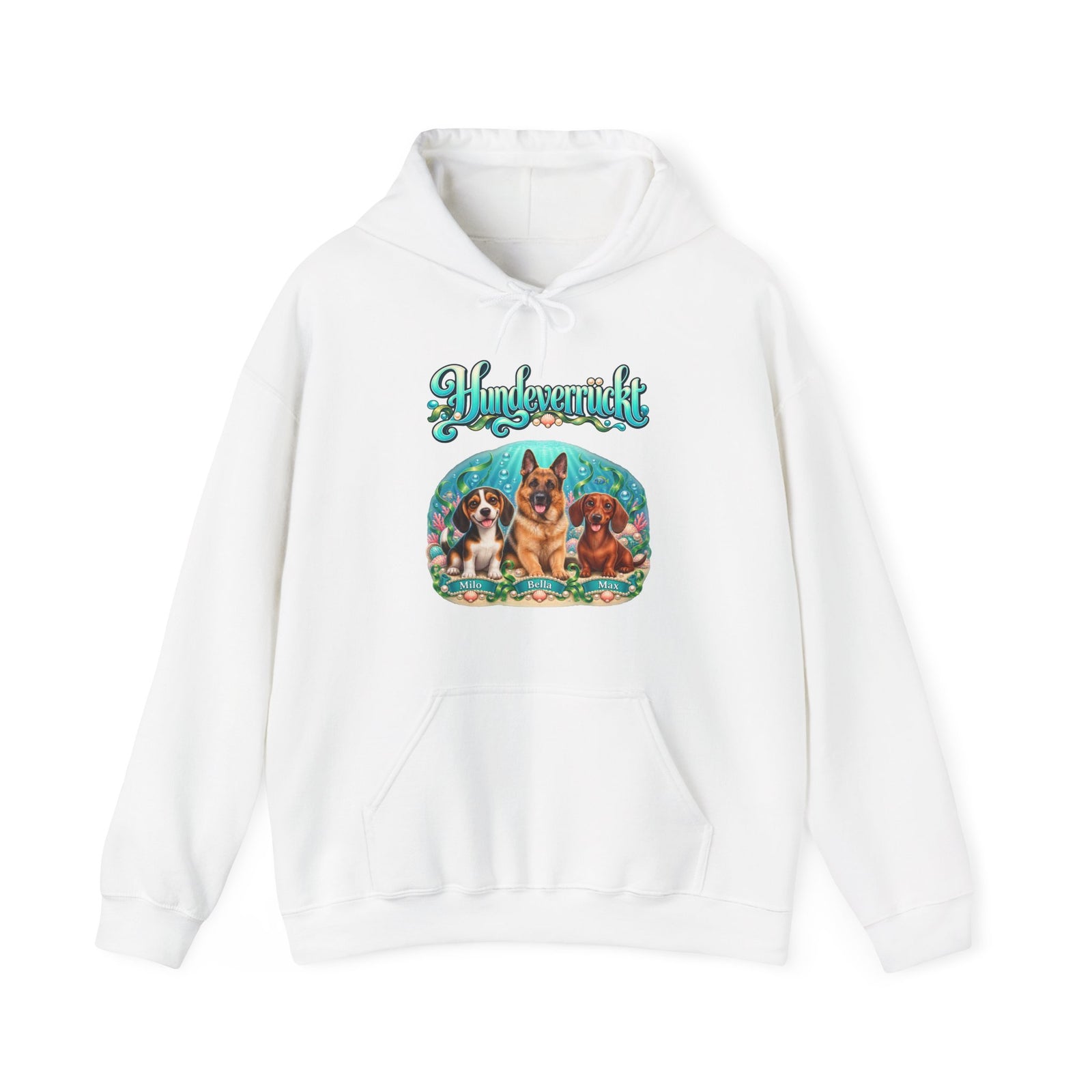 Personalisierter Hund Hoodie – Hundeverrückt Unterwasserwelt – Foto 7