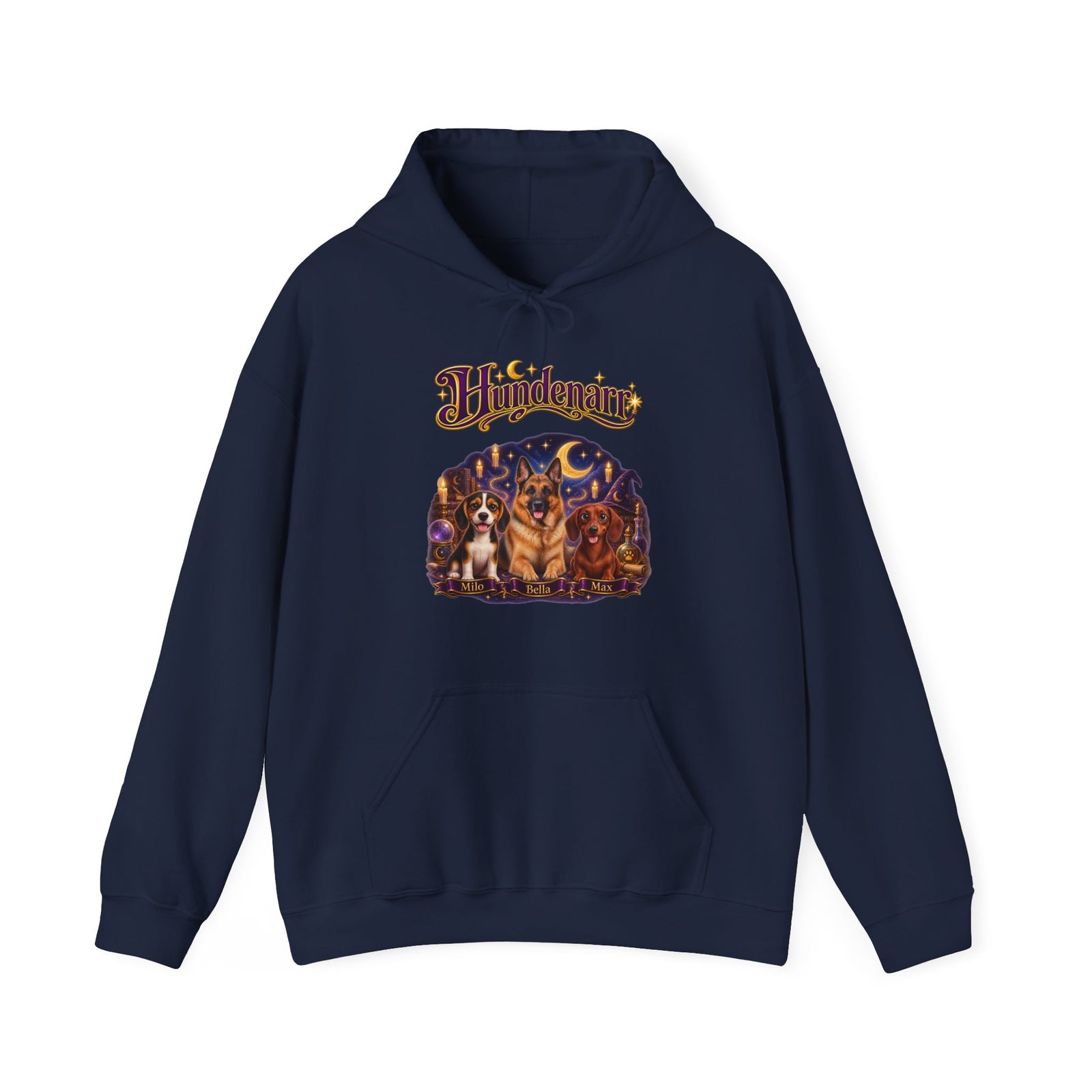 Personalisierter Hund Hoodie – Hundenarr Zauberwelt