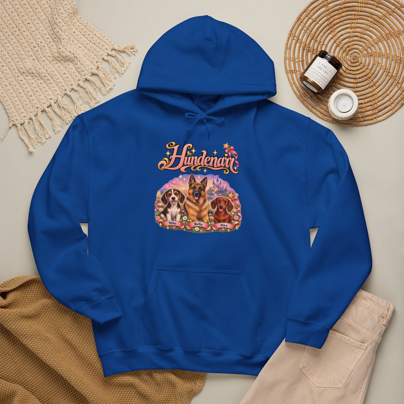 Personalisierter Hund Hoodie – Hundenarr Märchenschloss – Foto 14