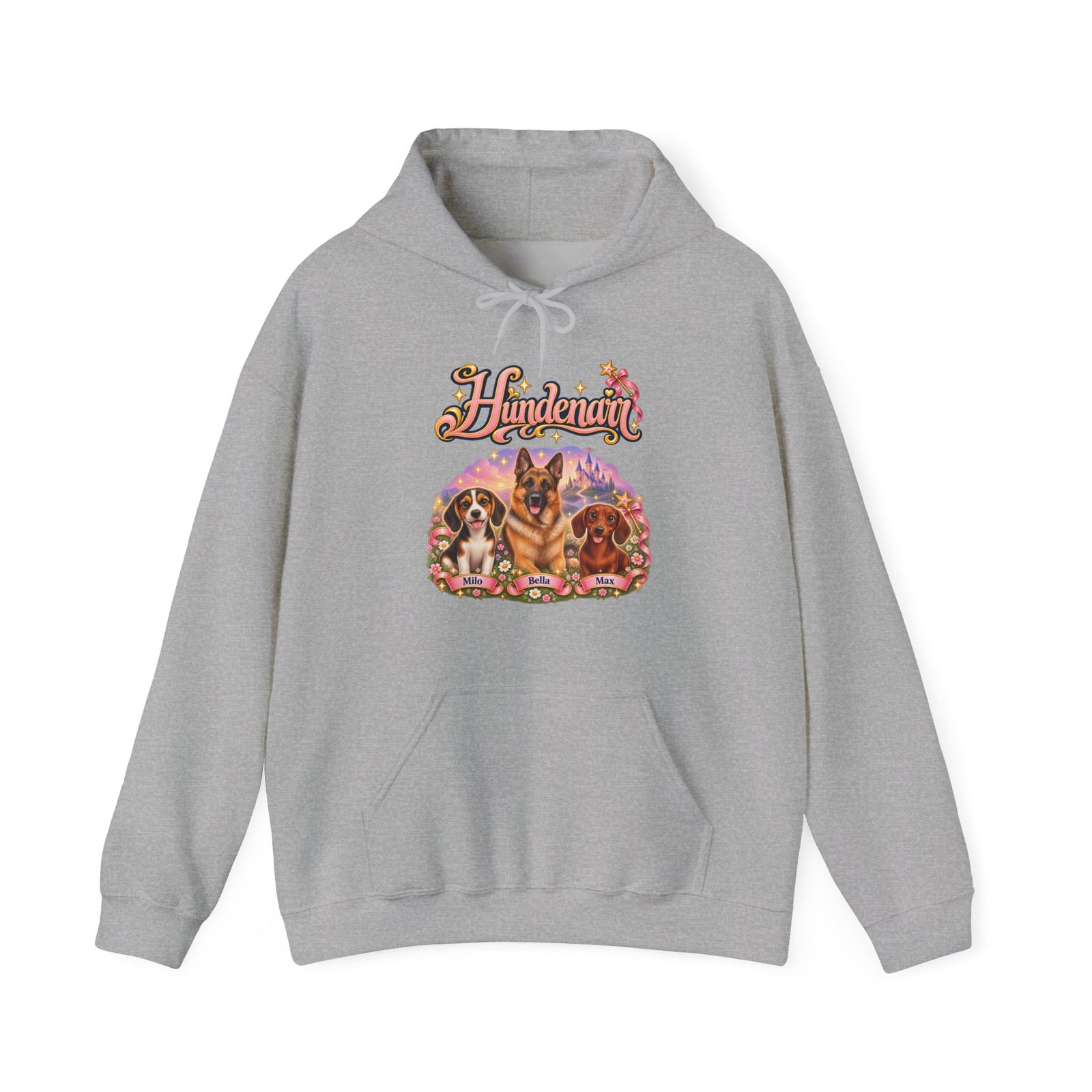Personalisierter Hund Hoodie – Hundenarr Märchenschloss – Foto 4