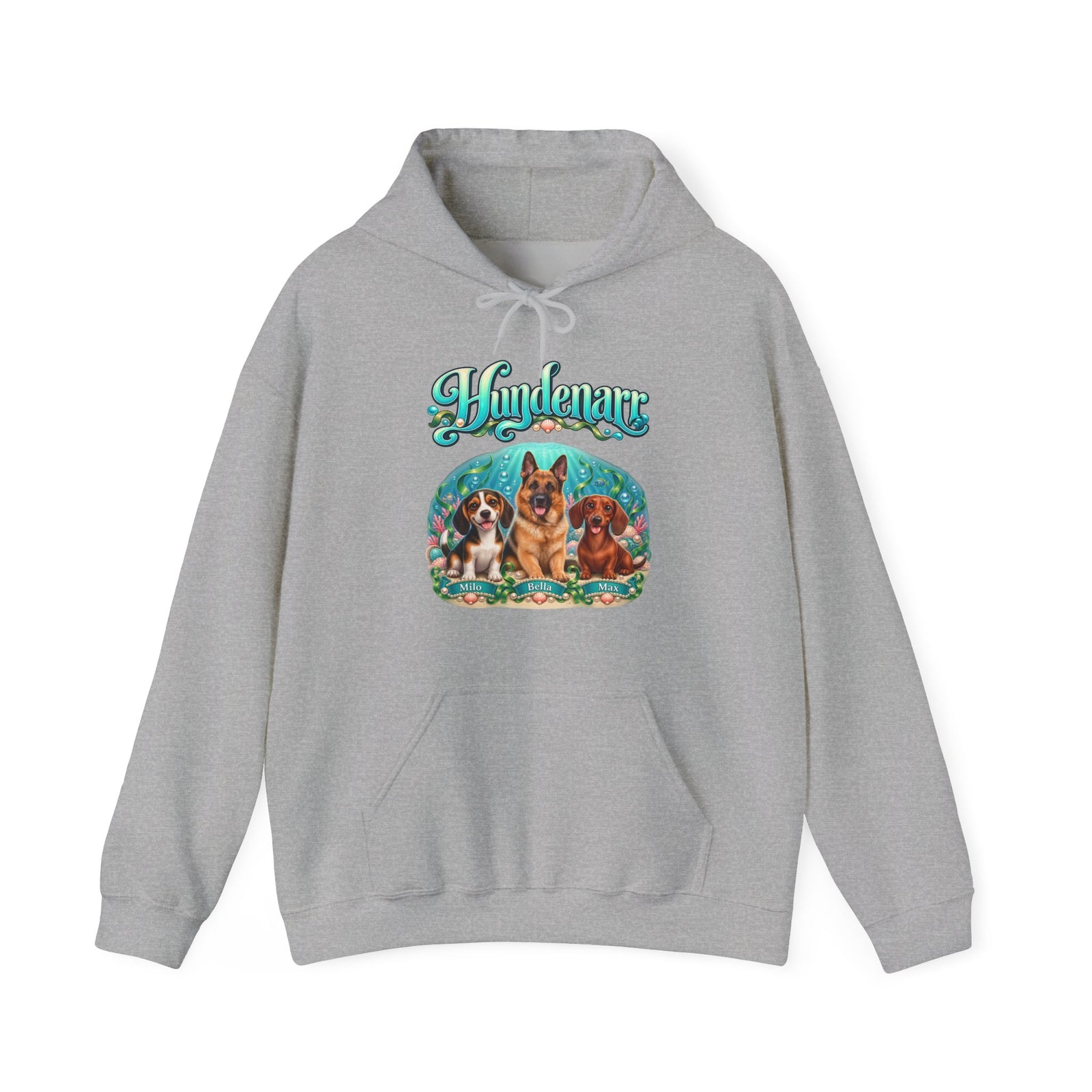 Personalisierter Hund Hoodie – Hundenarr Unterwasserwelt – Foto 4