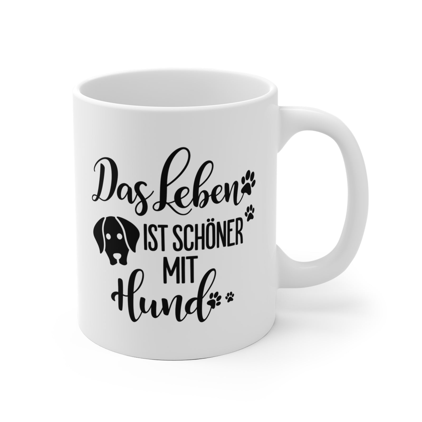 Personalisierte Tasse mit Hund – Strandszene – Foto 2