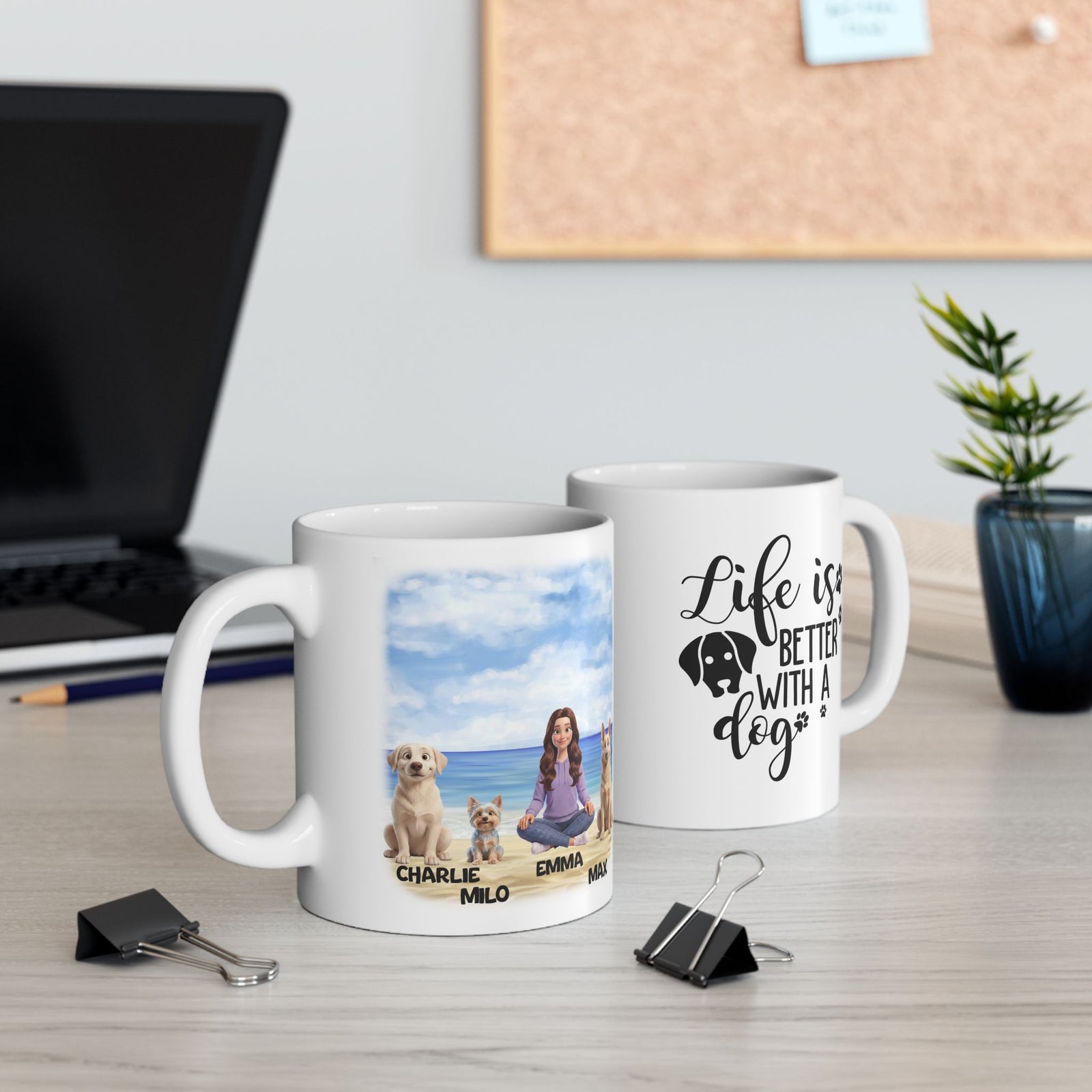 Hundemama-Tasse - Personalisierte Hundemama-Tasse – Foto 3