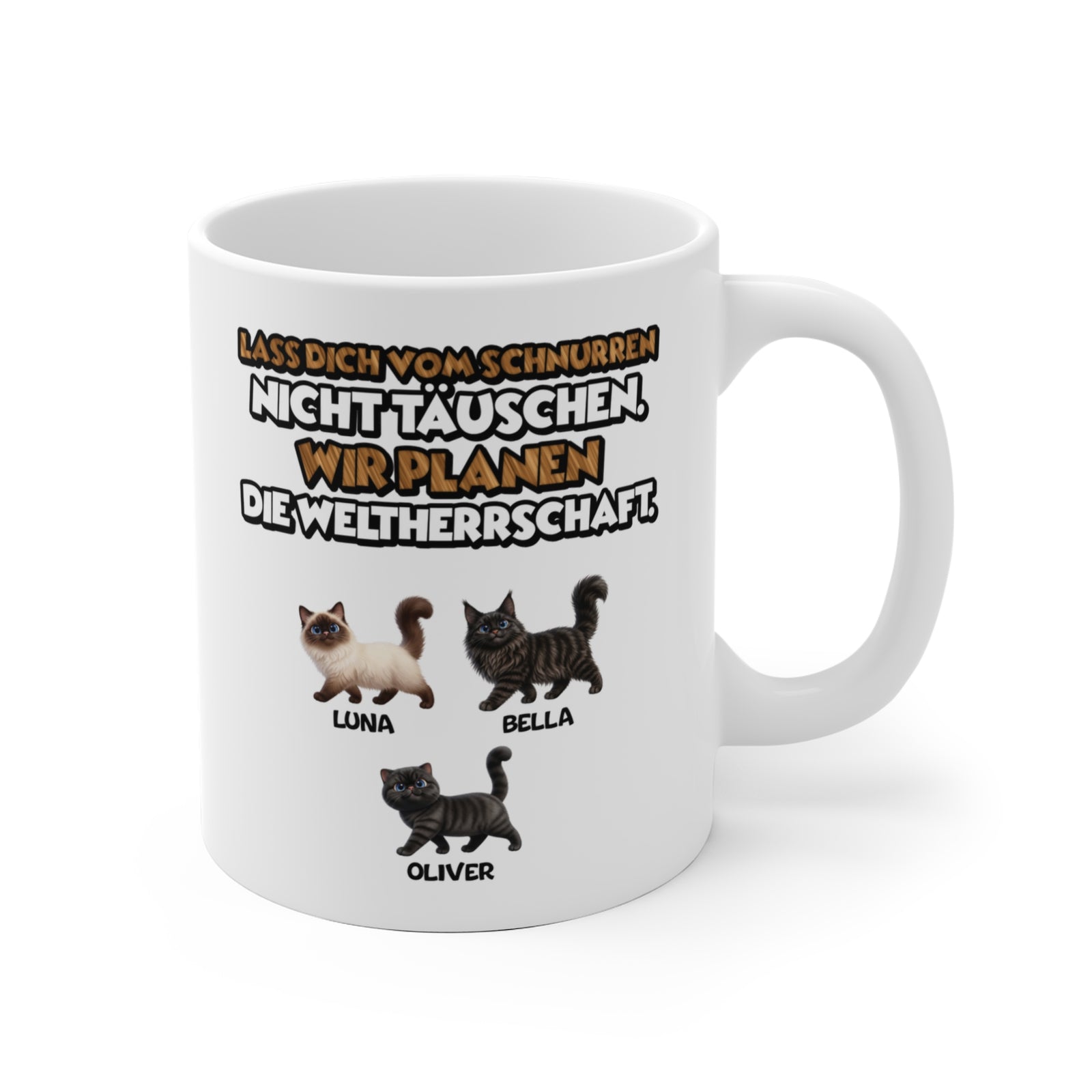 Personalisierte Katzentasse – Die Weltherrschaft – Foto 2