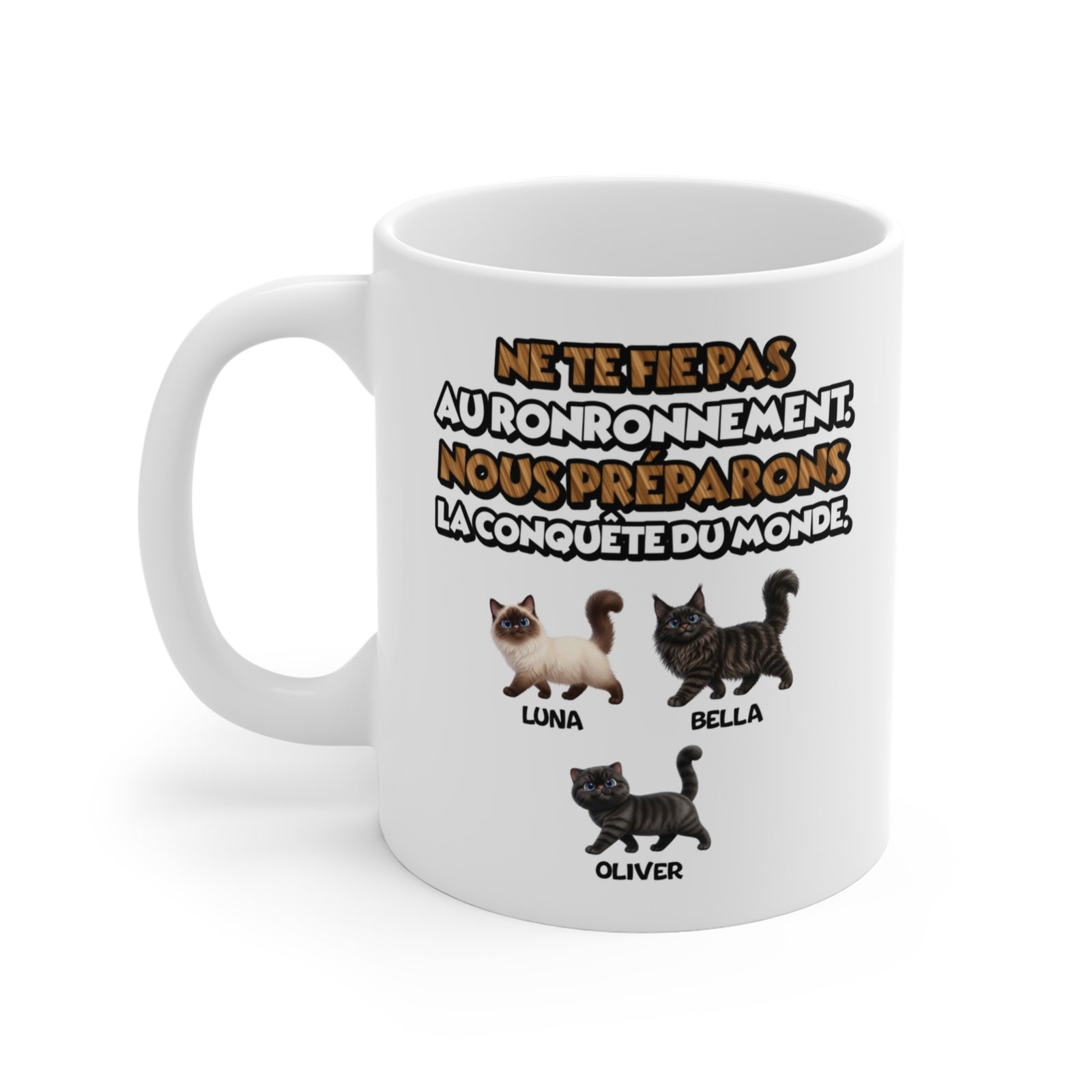 Tasse chat personnalisée – Conquête du monde