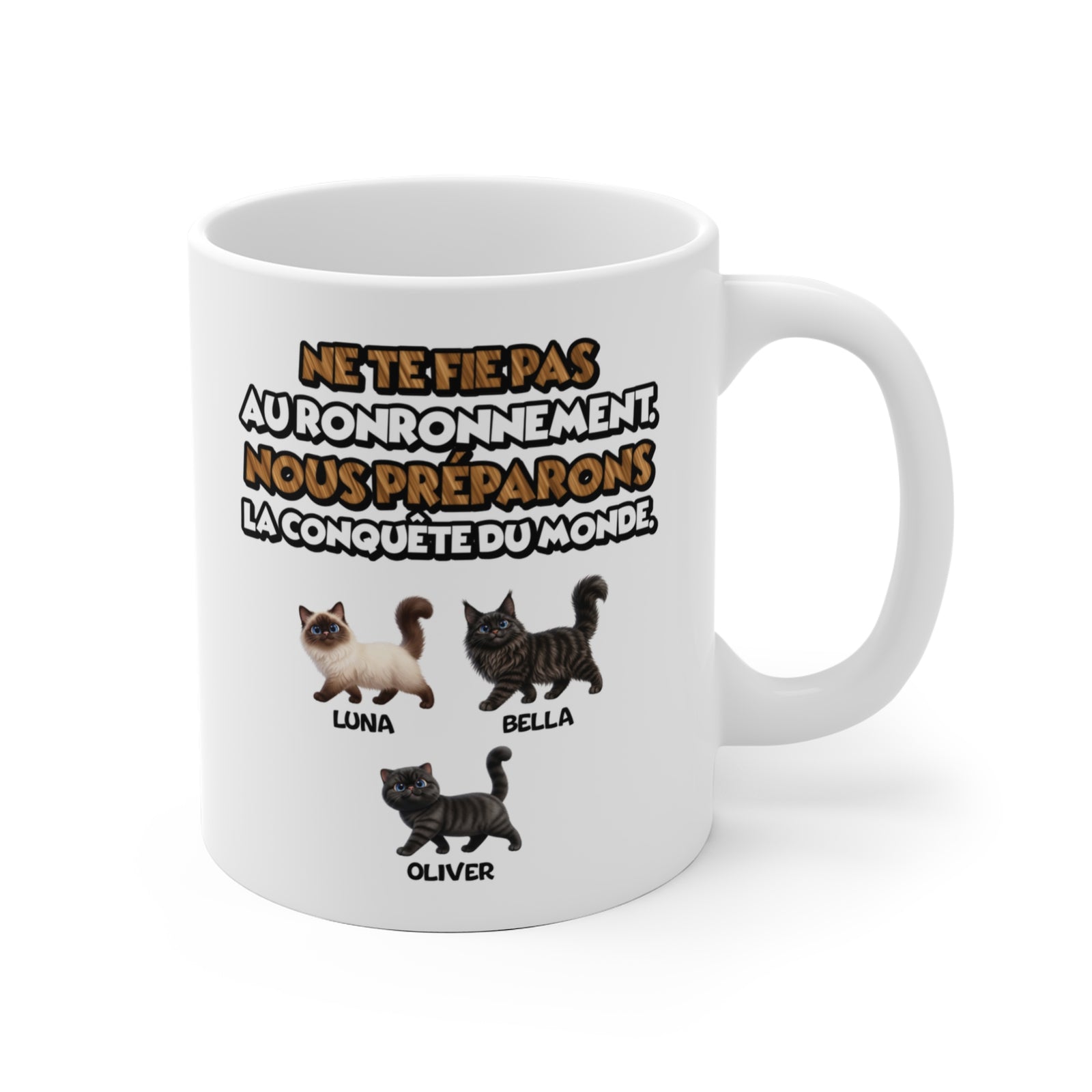 Tasse chat personnalisée – Conquête du monde – photo 2