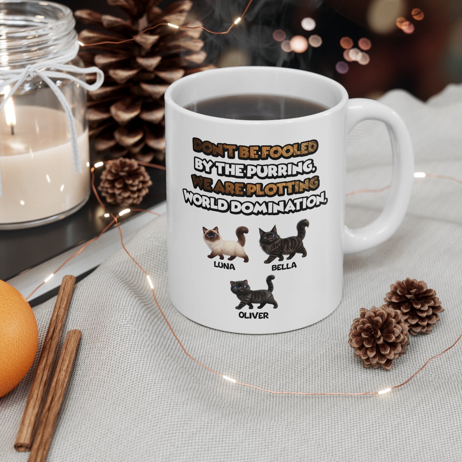 Personalised Cat Mug – Plotting World Domination – photo 4