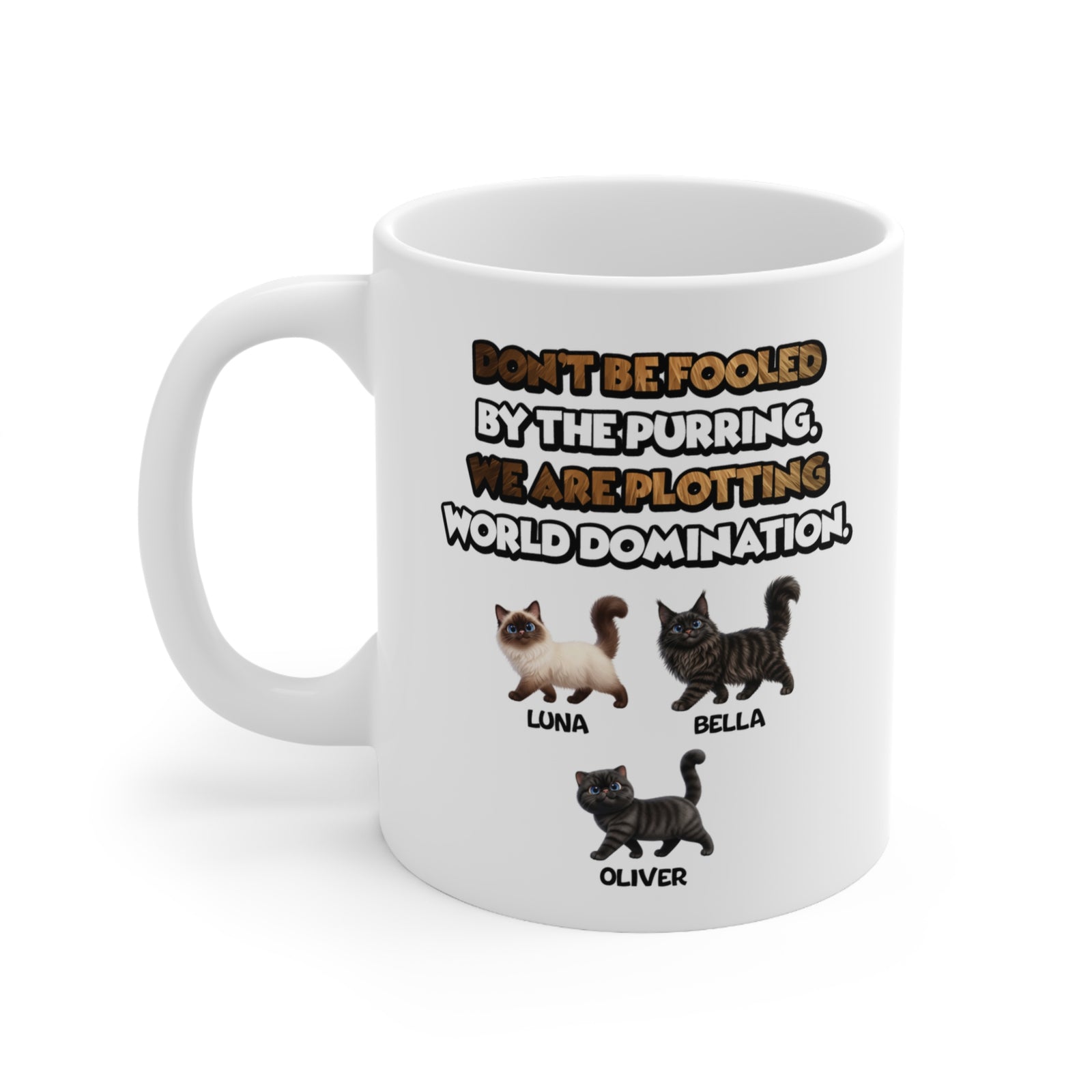 Personalised Cat Mug – Plotting World Domination