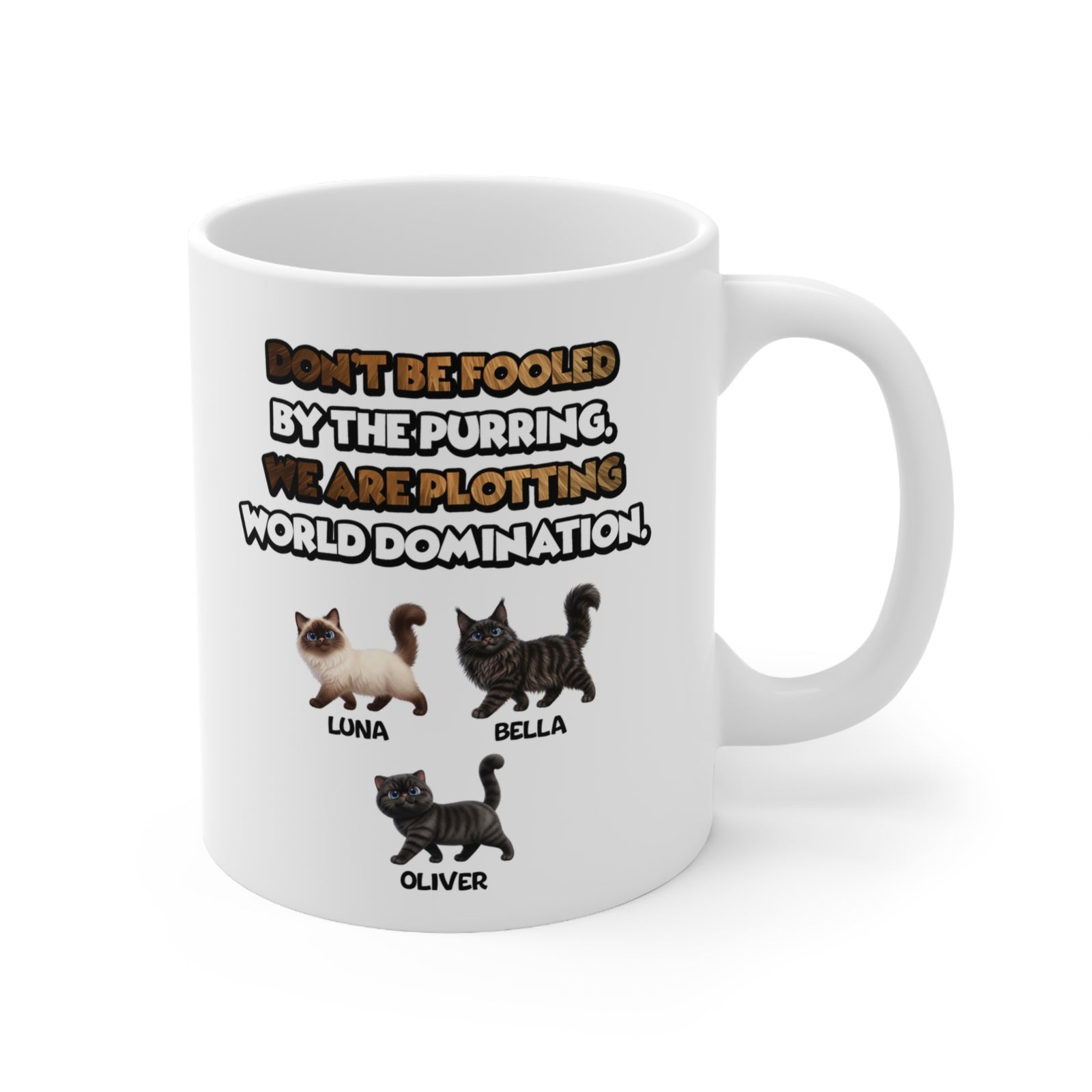 Personalised Cat Mug – Plotting World Domination – photo 2