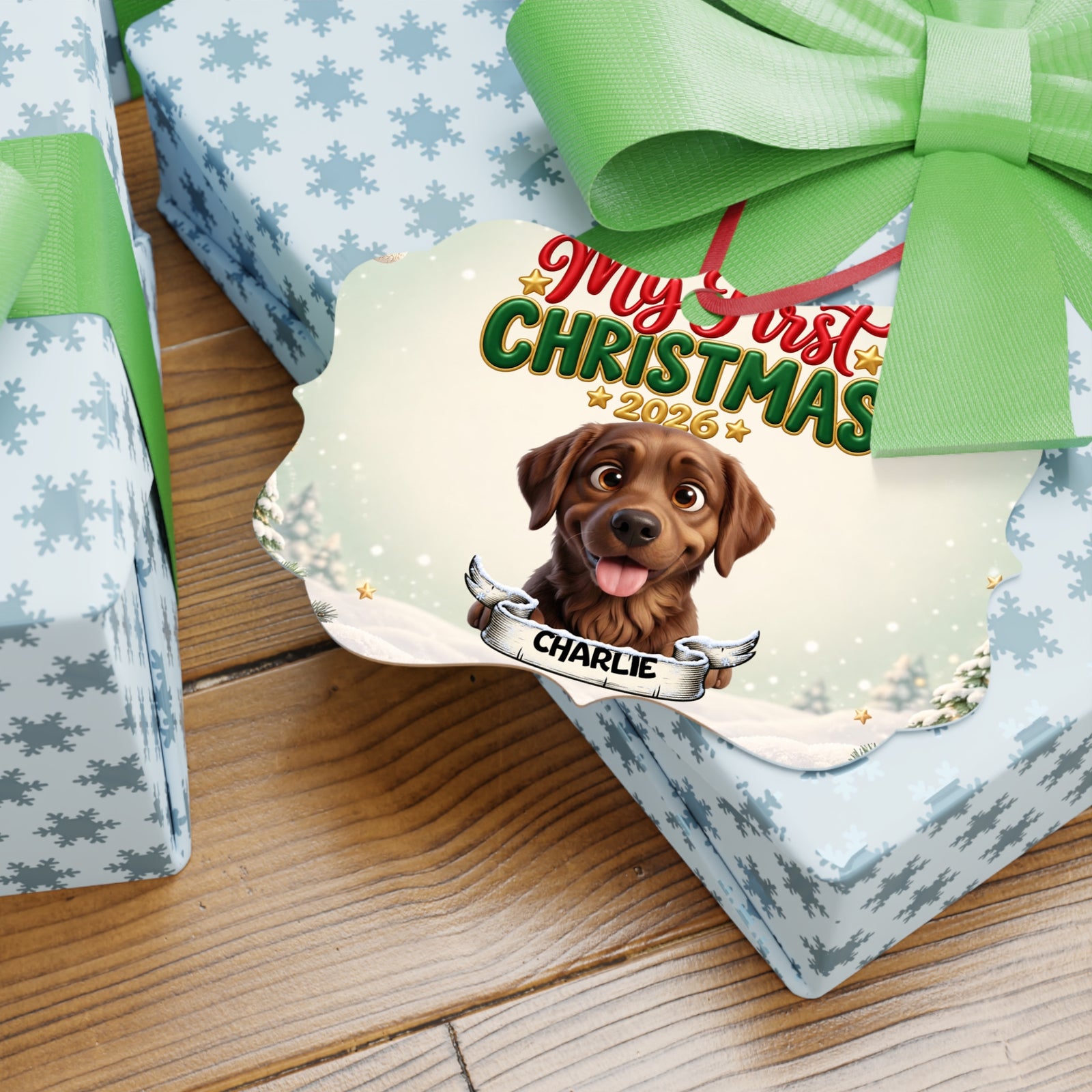 Personalized Dog Ornament – My First Christmas 2026 – photo 4