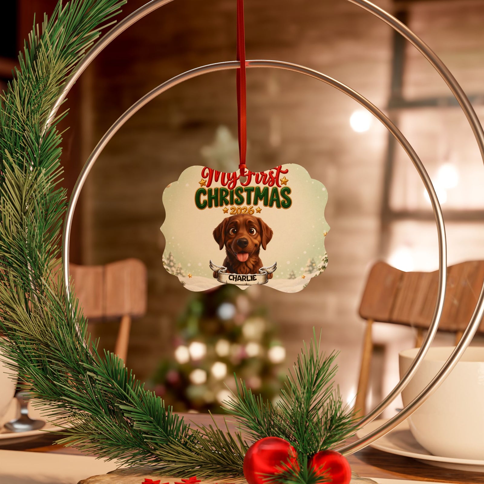 Personalized Dog Ornament – My First Christmas 2026 – photo 6